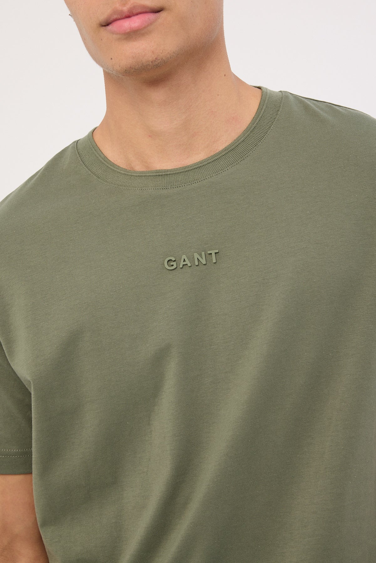 Gant 3D Logo SS T-Shirt Dark Earthy Green - Image 4