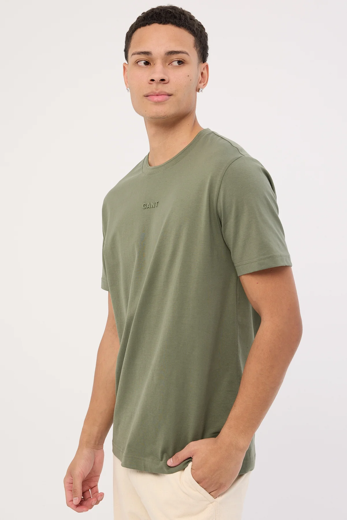Gant 3D Logo SS T-Shirt Dark Earthy Green - Image 5