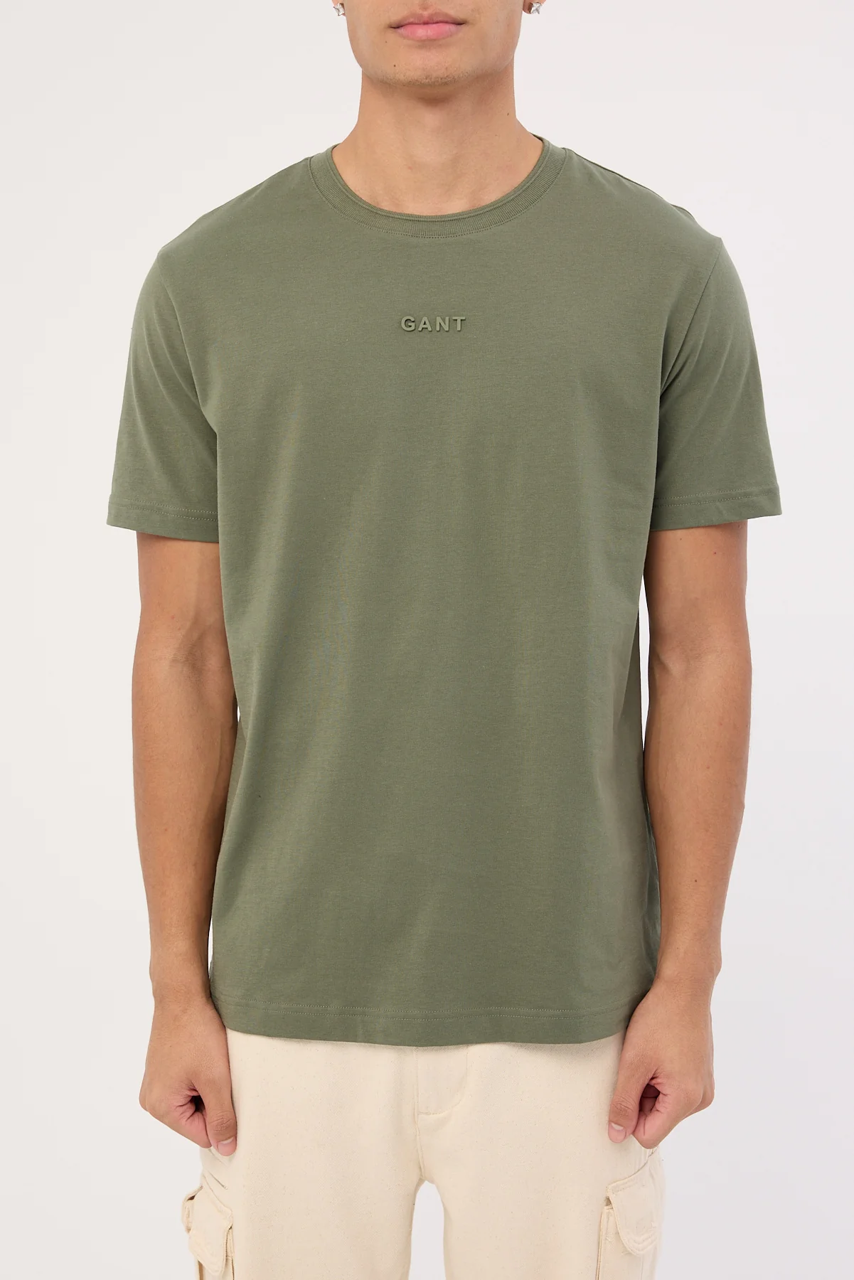 Gant 3D Logo SS T-Shirt Dark Earthy Green - Image 7