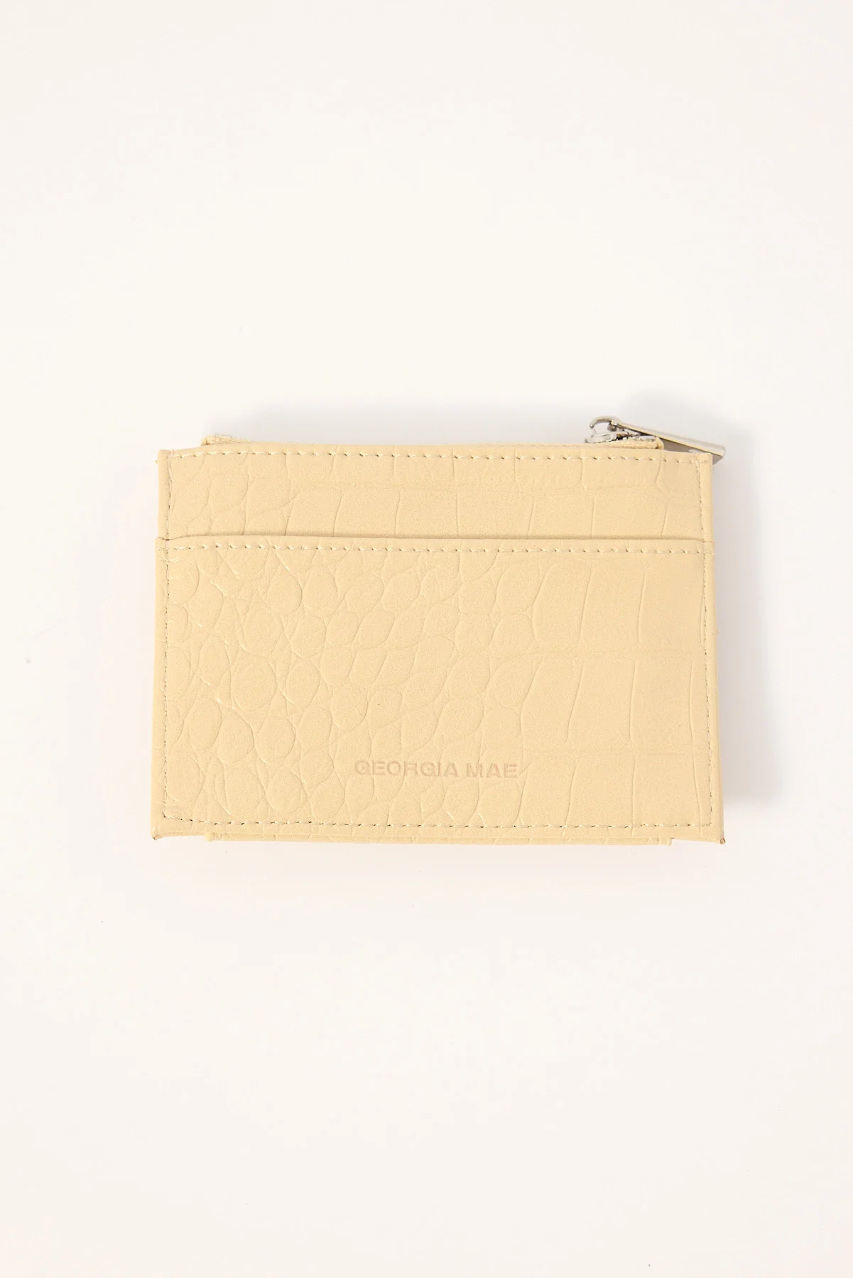 Georgia Mae The Daisy Card Wallet Butter Yellow Croc - Image 3