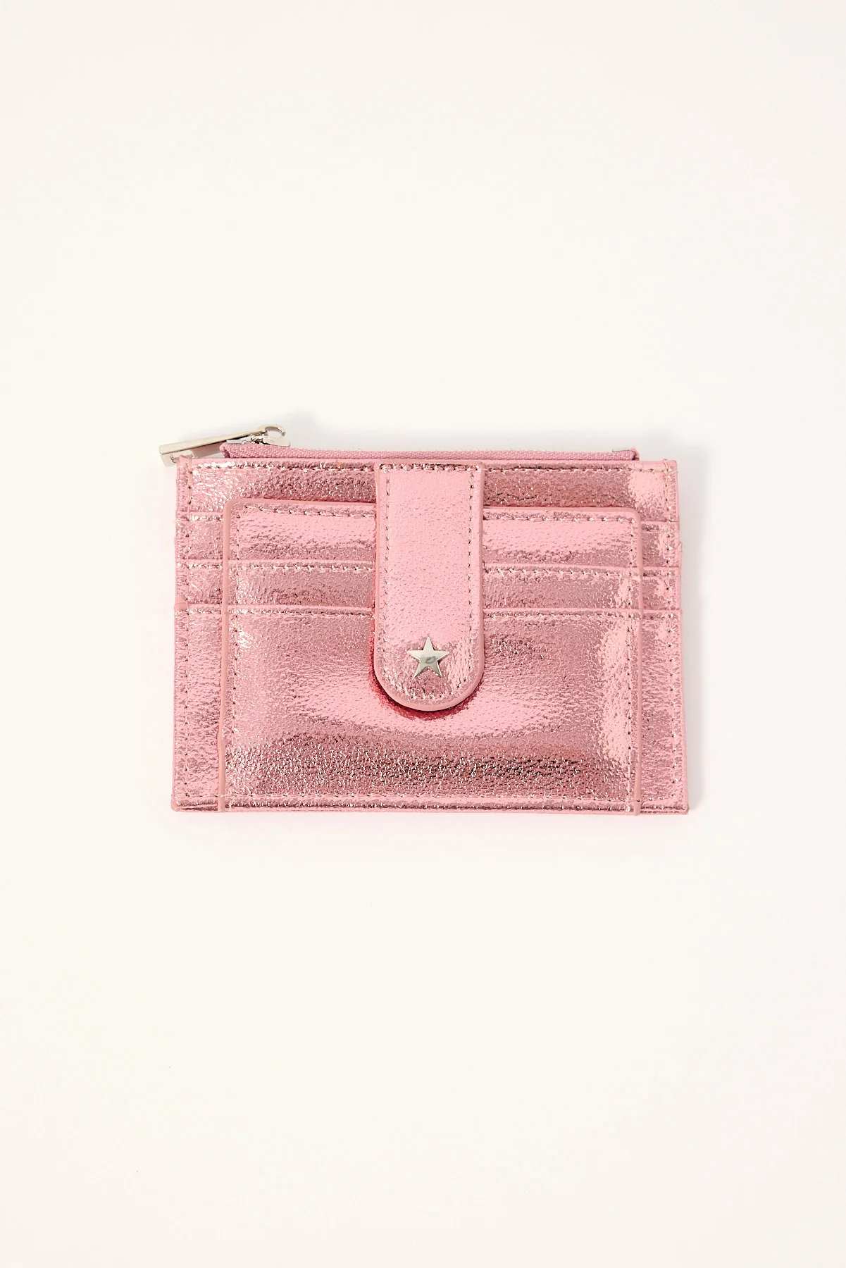 Georgia Mae The Daisy Card Wallet Metallic Pink - Image 3