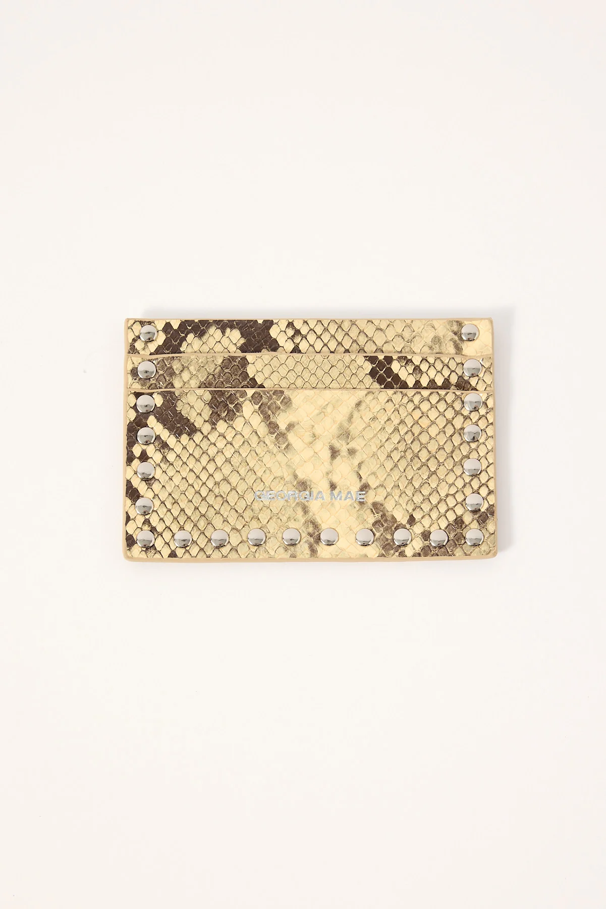 Georgia Mae The Rae Stud Card Wallet Snakeskin - Image 2