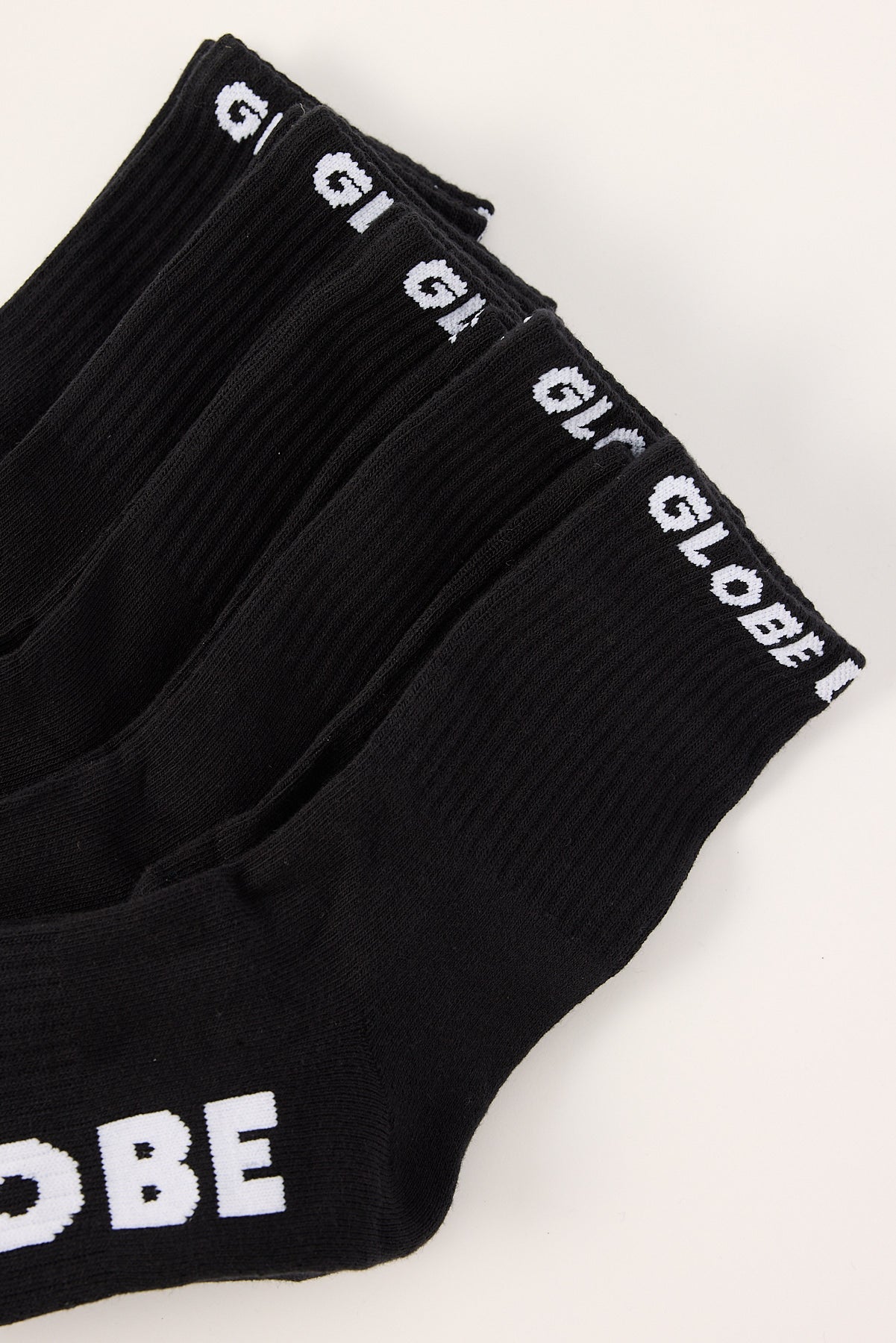 Globe Blackout Quarter Sock 5 Pack Black - Image 2