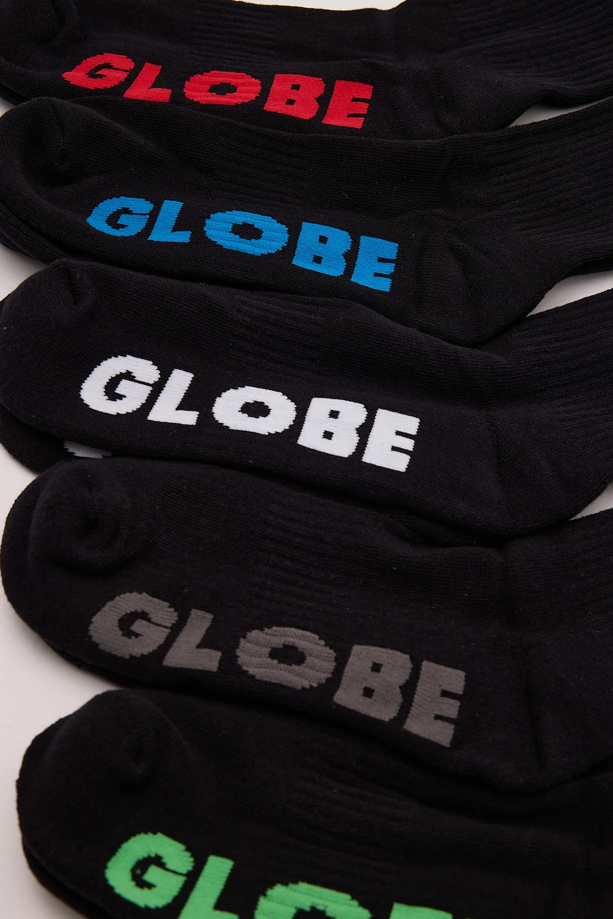 Globe Stealth Crew 5pk Socks Black - Image 2
