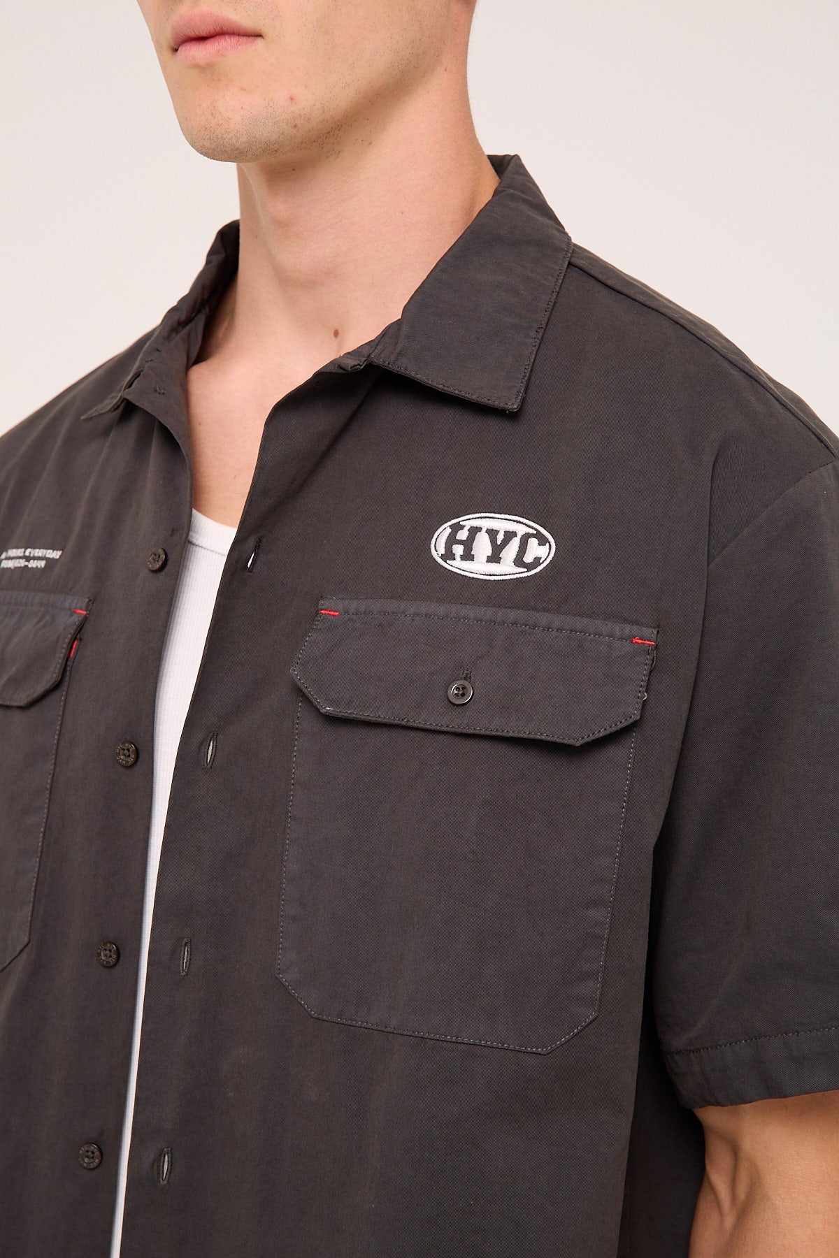 Hard Yakka Create Dig It Short Sleeve Work Shirt Dark Charcoal - Image 4