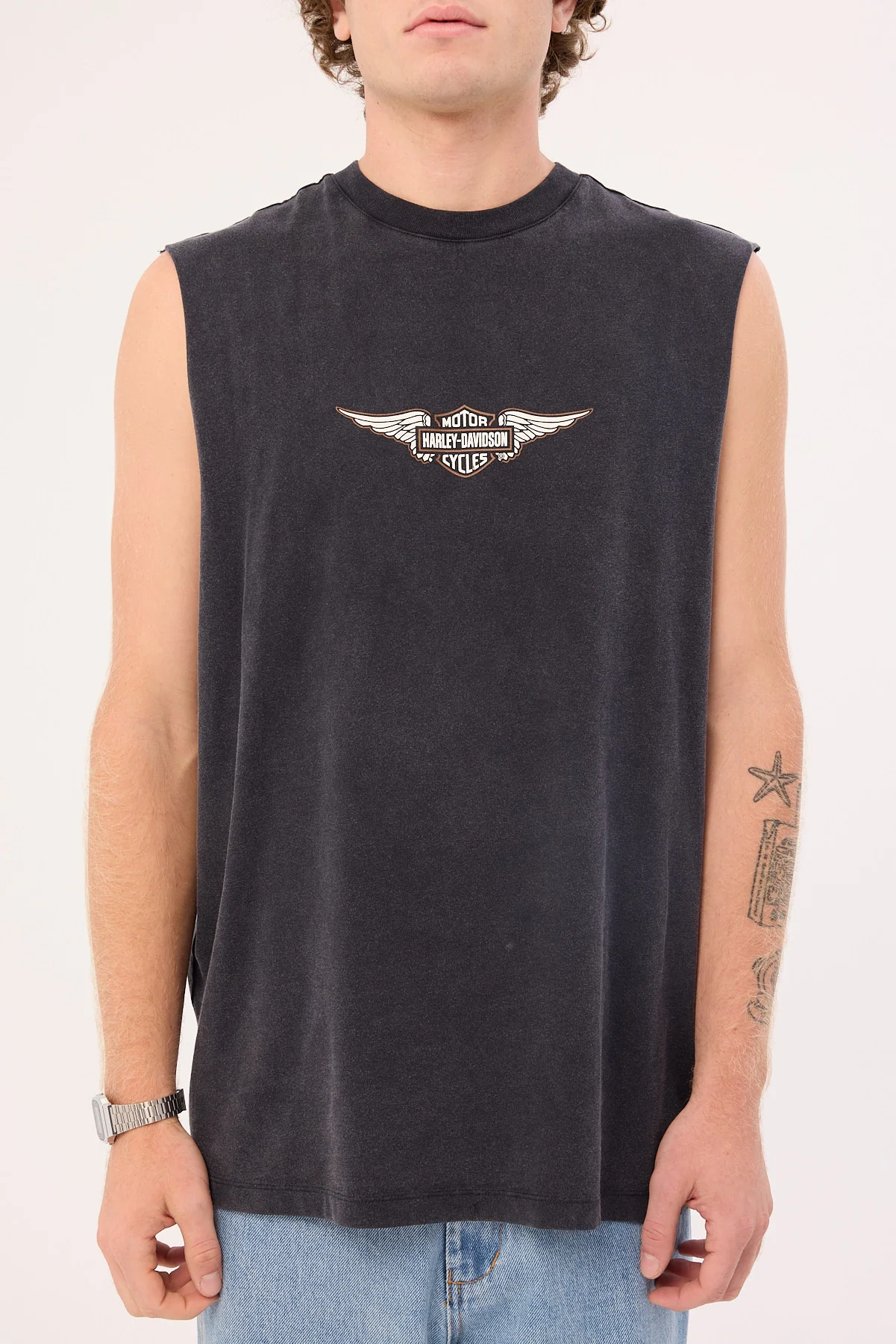 Harley-davidson SL Wings FB BandS Muscle Vintage Black - Image 9