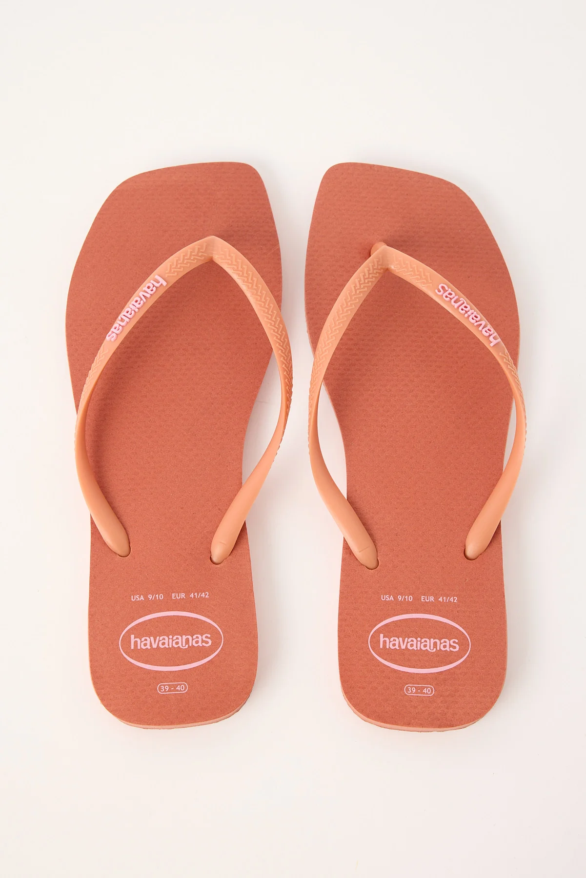 Havaianas Slim Square Logo Pop Up Thong Pink Clay - Image 2