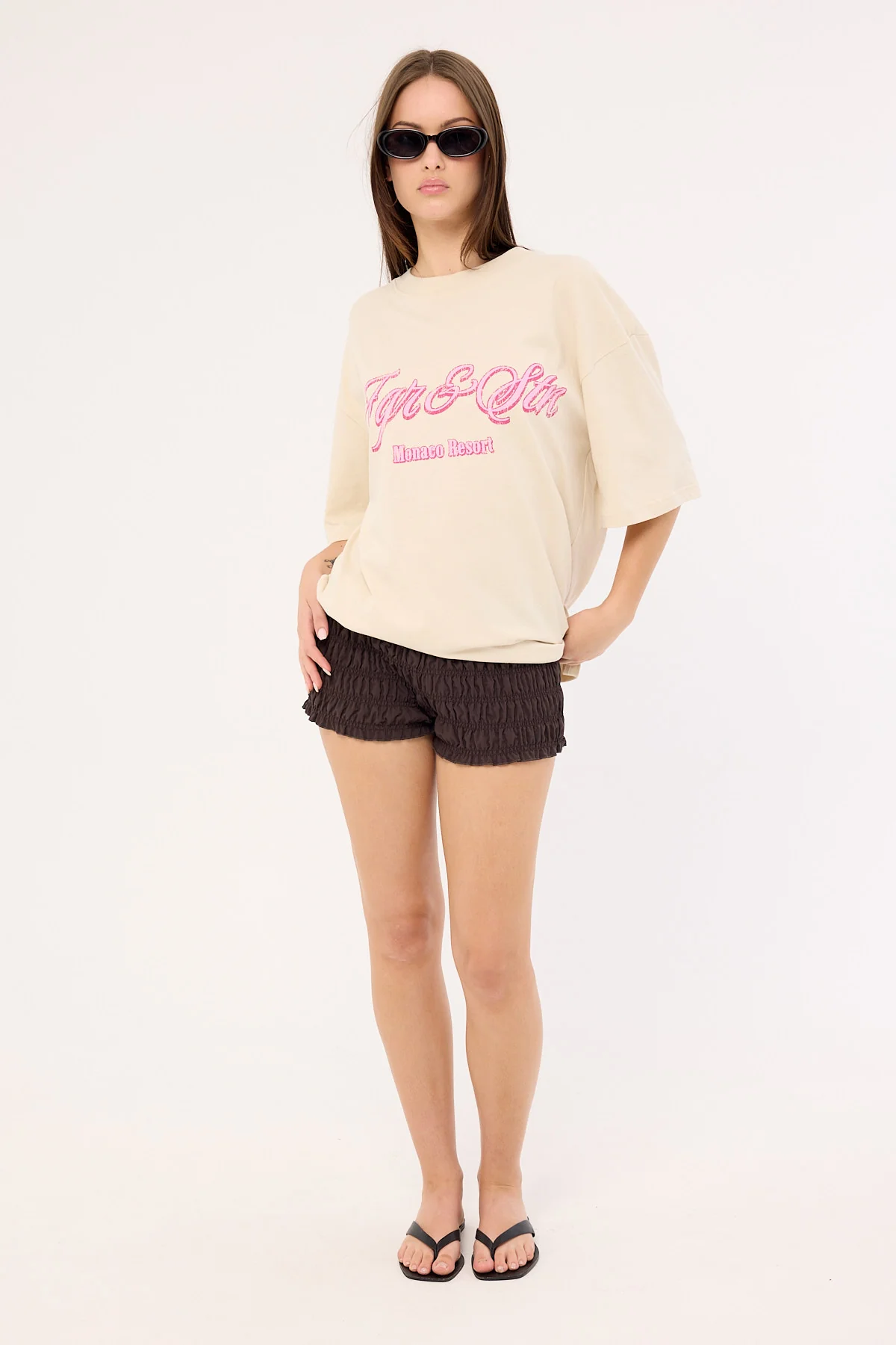 Jgr & Stn Holiday Oversized T-Shirt White - Image 3