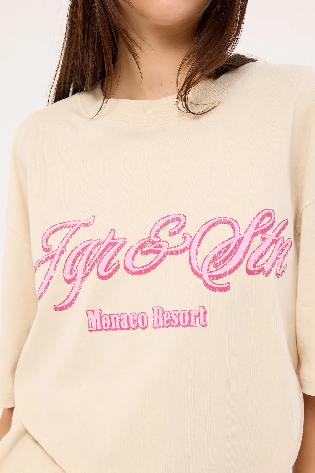 Jgr & Stn Holiday Oversized T-Shirt White - Image 4