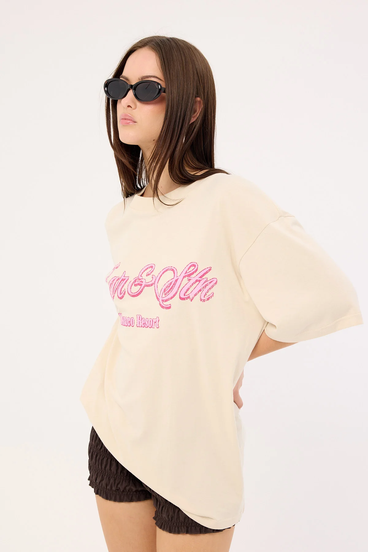 Jgr & Stn Holiday Oversized T-Shirt White - Image 5