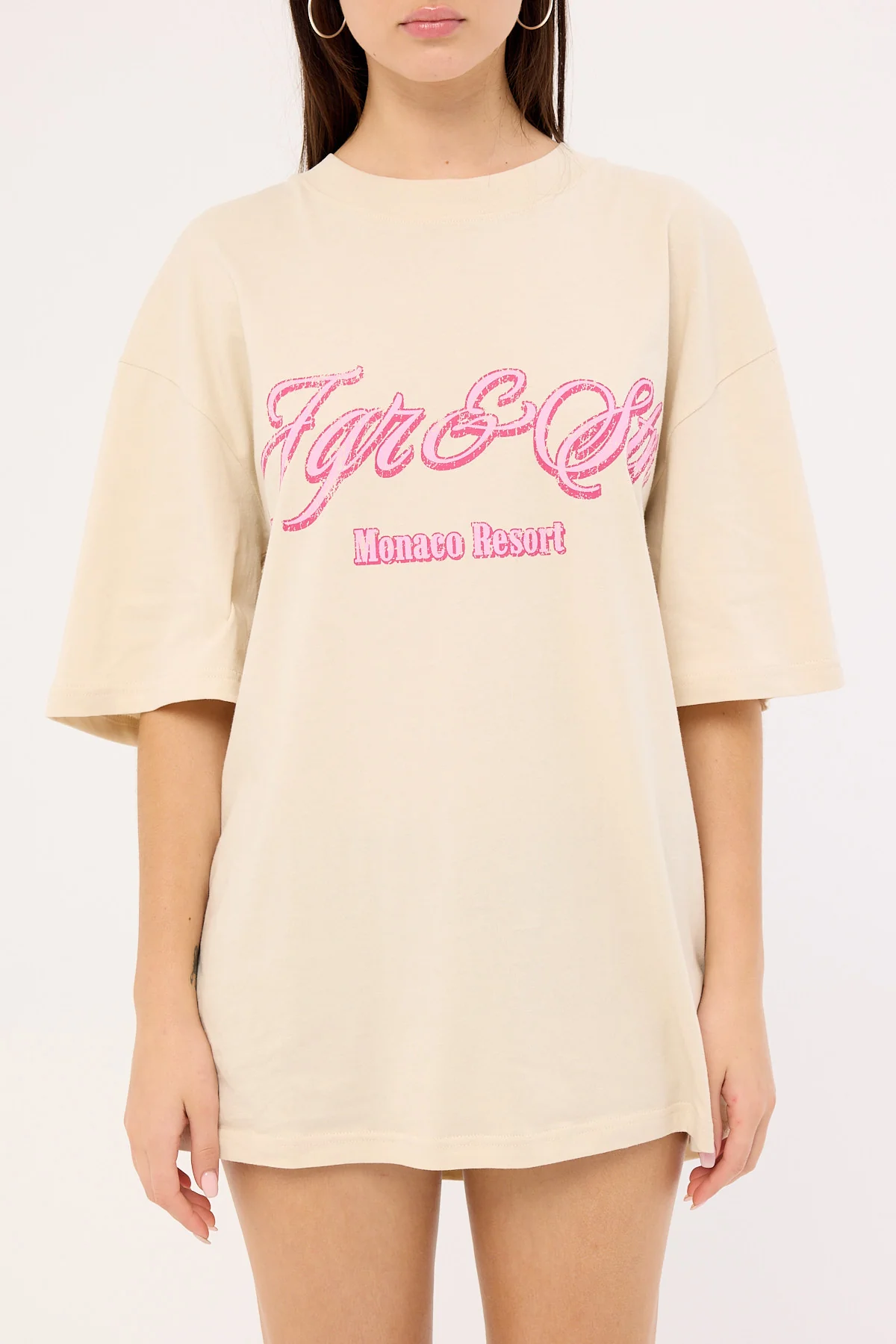 Jgr & Stn Holiday Oversized T-Shirt White - Image 6