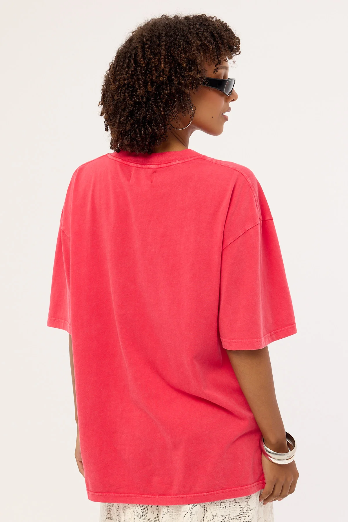 Jgr & Stn Lacey Oversized T-Shirt Washed Red - Image 4