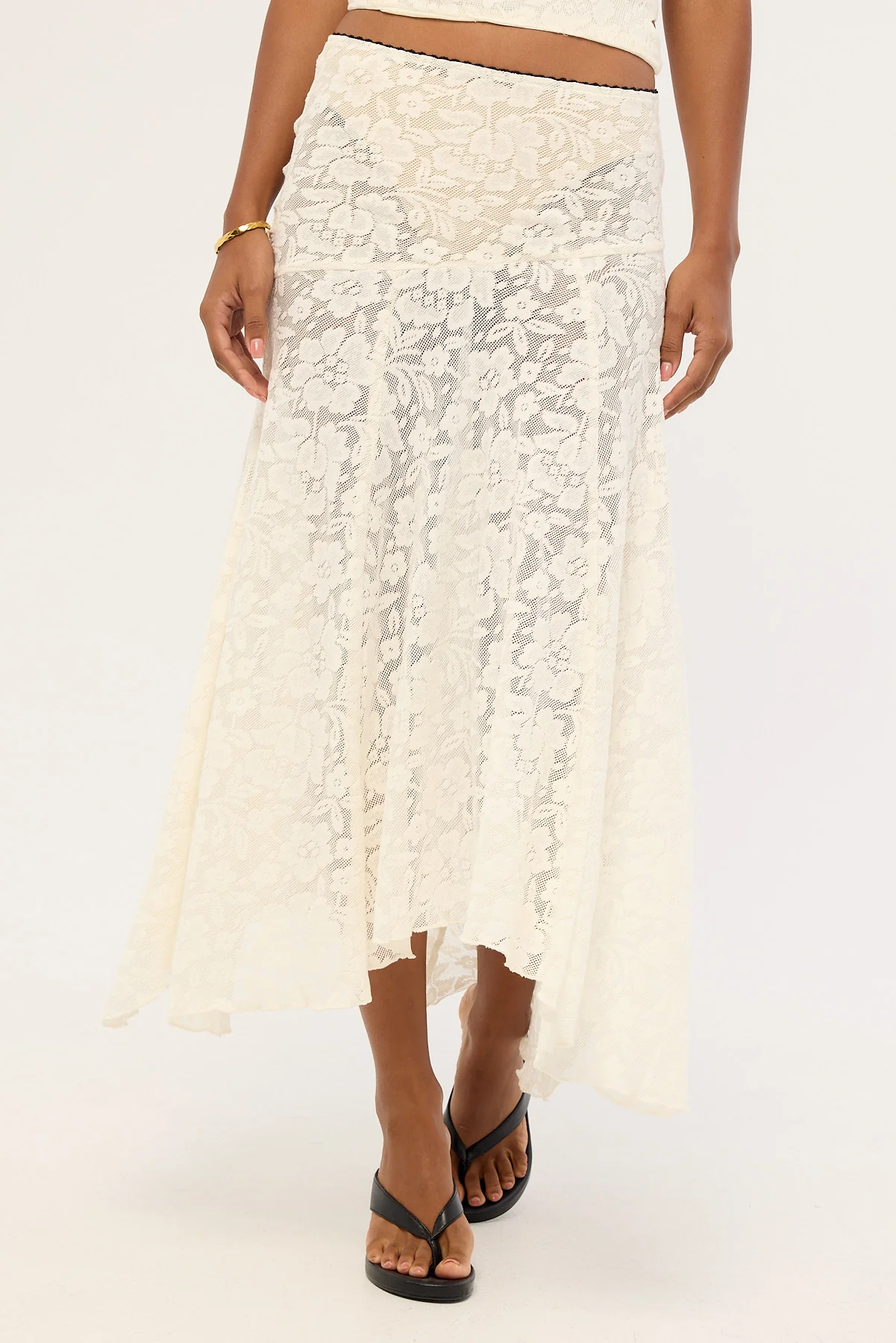 Jgr & Stn Myra Lace Maxi Skirt Antique White - Image 2