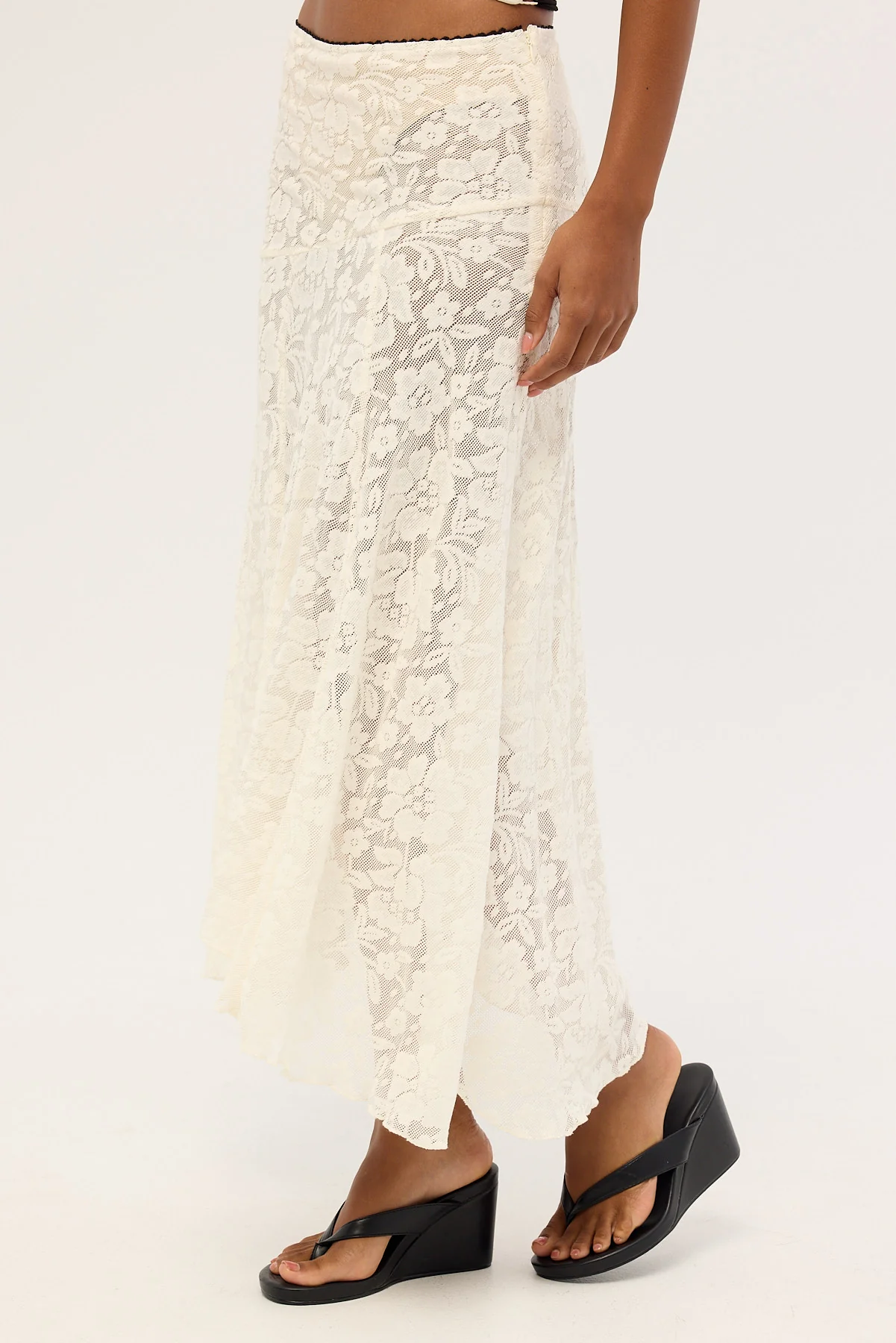 Jgr & Stn Myra Lace Maxi Skirt Antique White - Image 3
