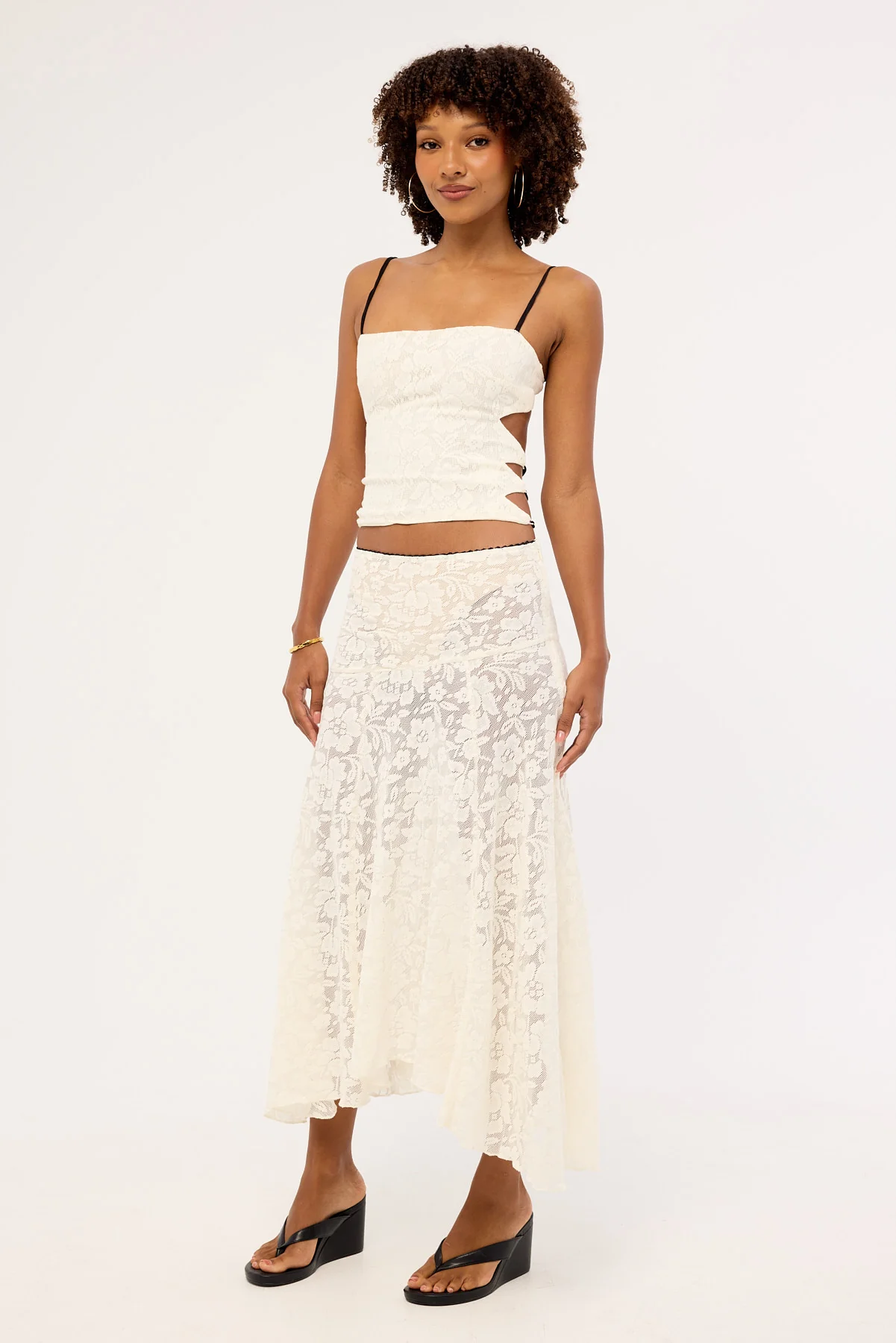 Jgr & Stn Myra Lace Maxi Skirt Antique White - Image 4