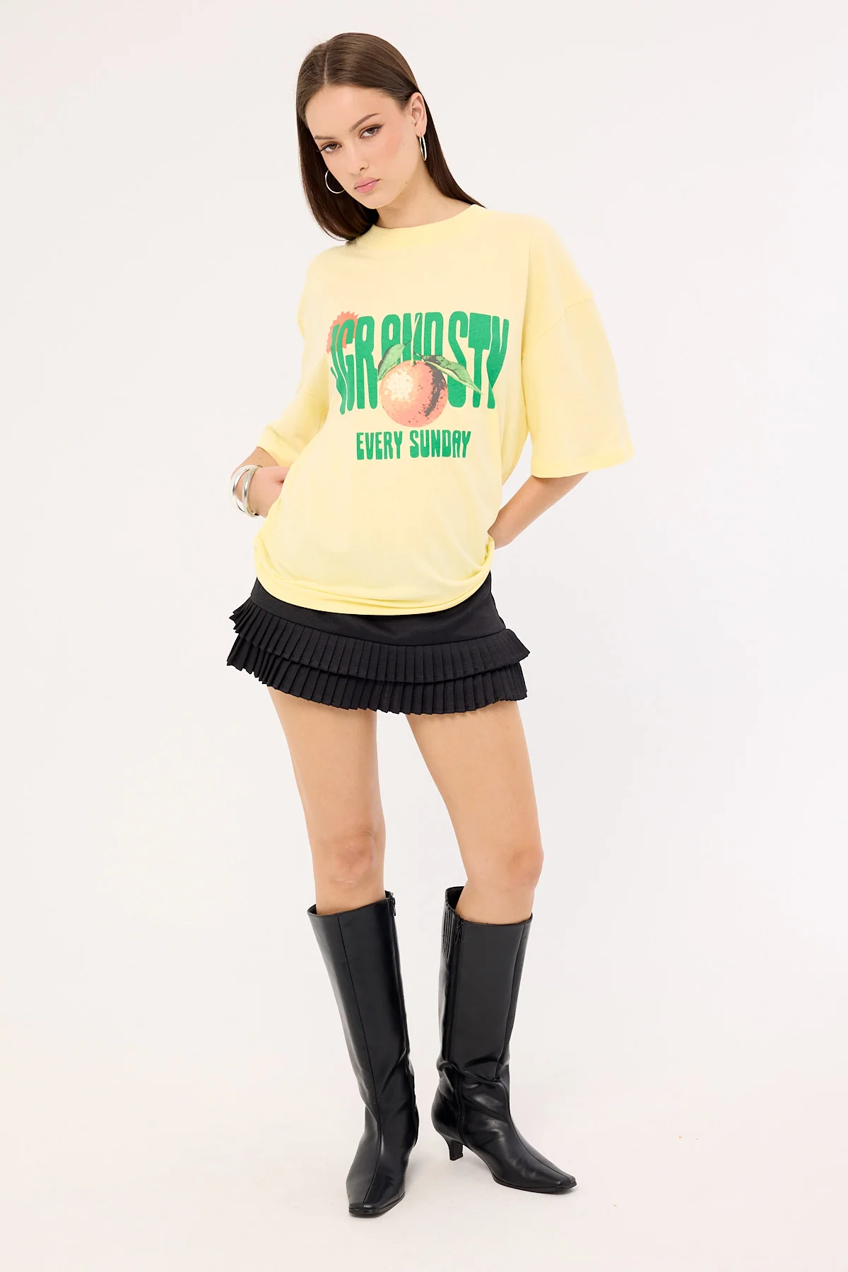 Jgr & Stn Sundays Oversized T-Shirt Butter - Image 2
