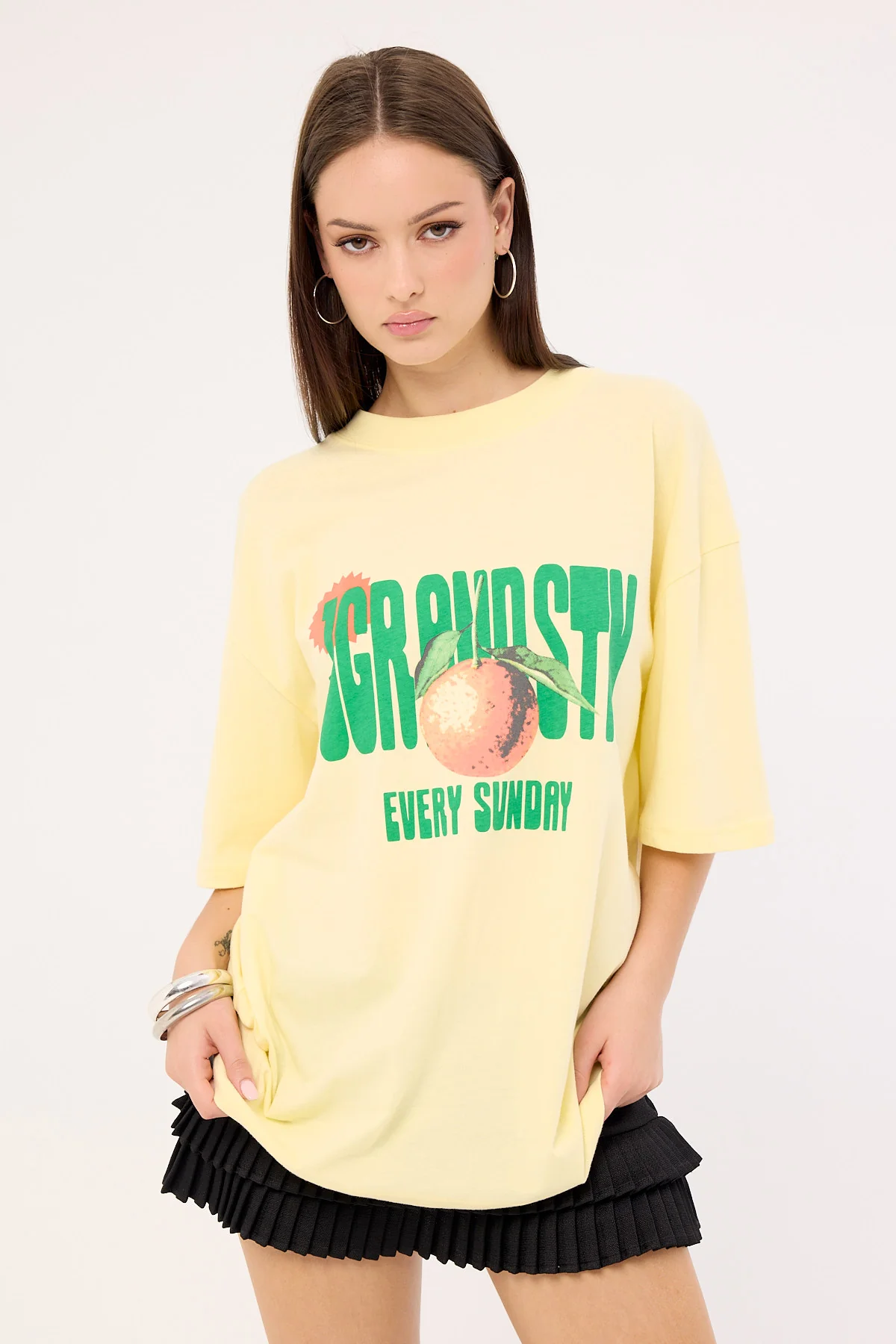 Jgr & Stn Sundays Oversized T-Shirt Butter - Image 3