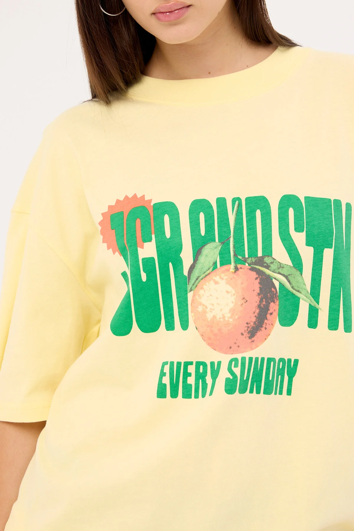 Jgr & Stn Sundays Oversized T-Shirt Butter - Image 4