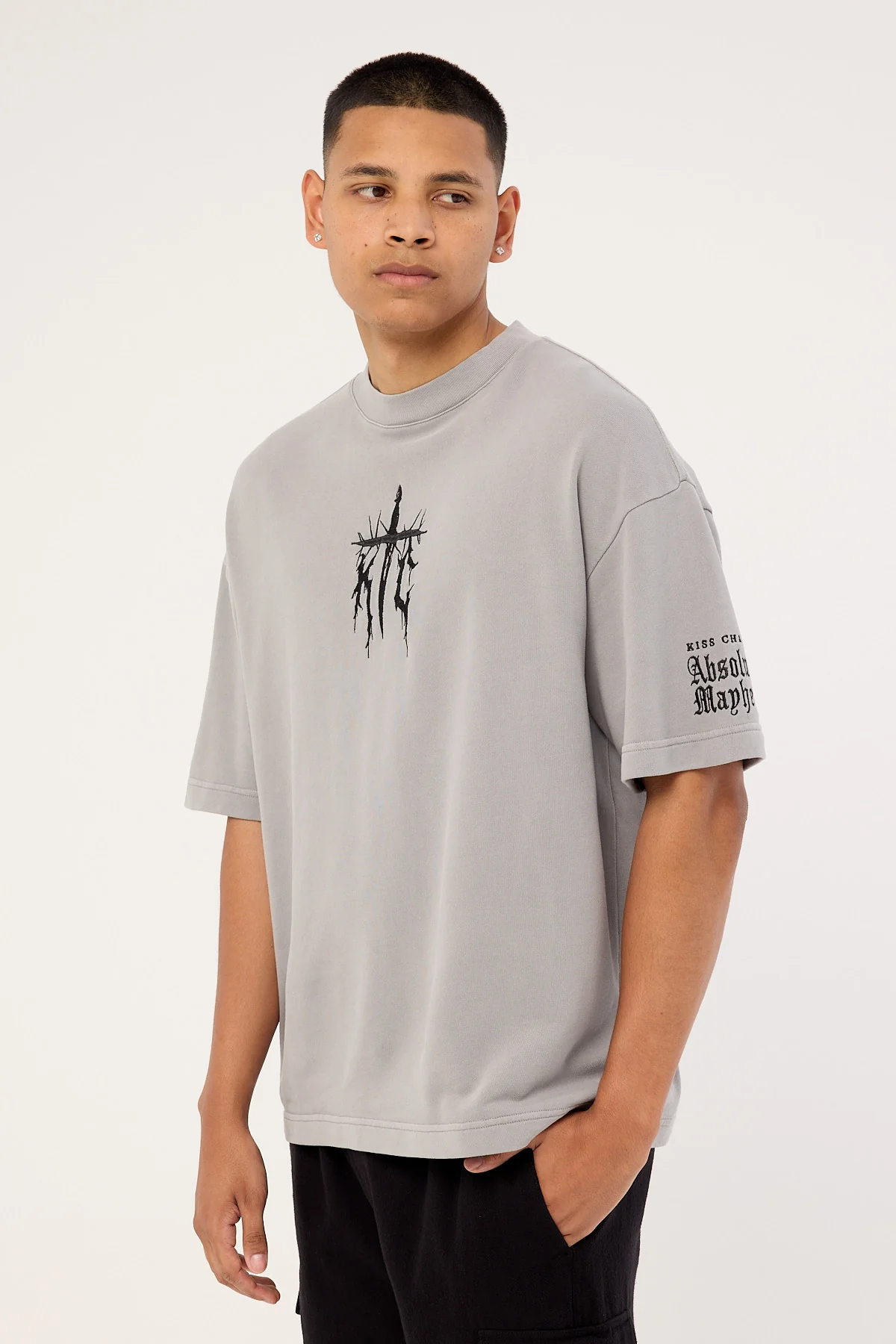 Kiss Chacey Absolute Loopback Street Tee Pigment Limestone - Image 5