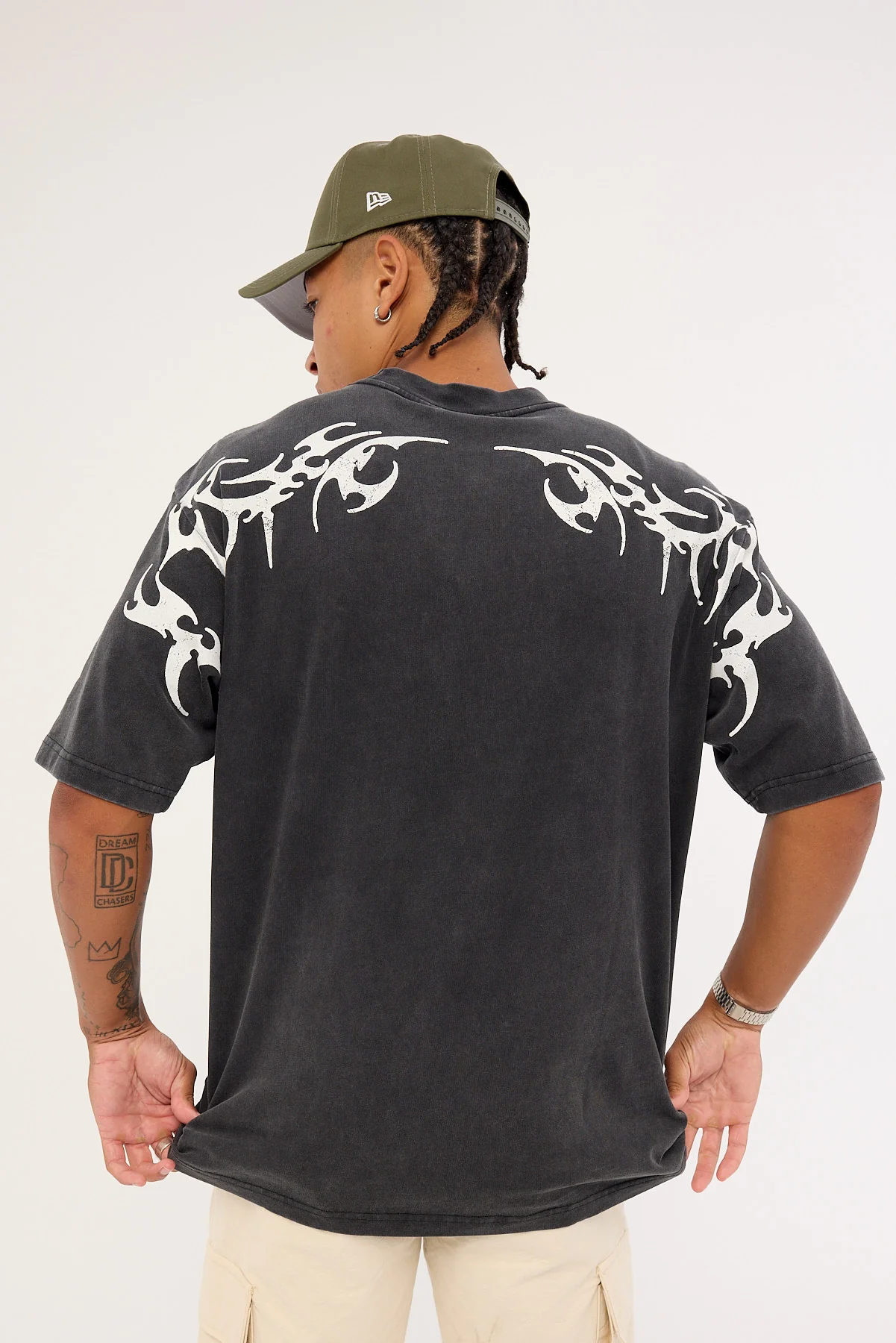 Kiss Chacey Cagey Oversized Tee Mineral Black