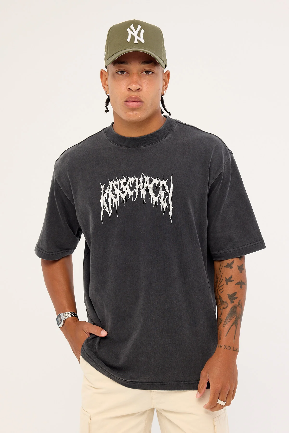 Kiss Chacey Cagey Oversized Tee Mineral Black - Image 2