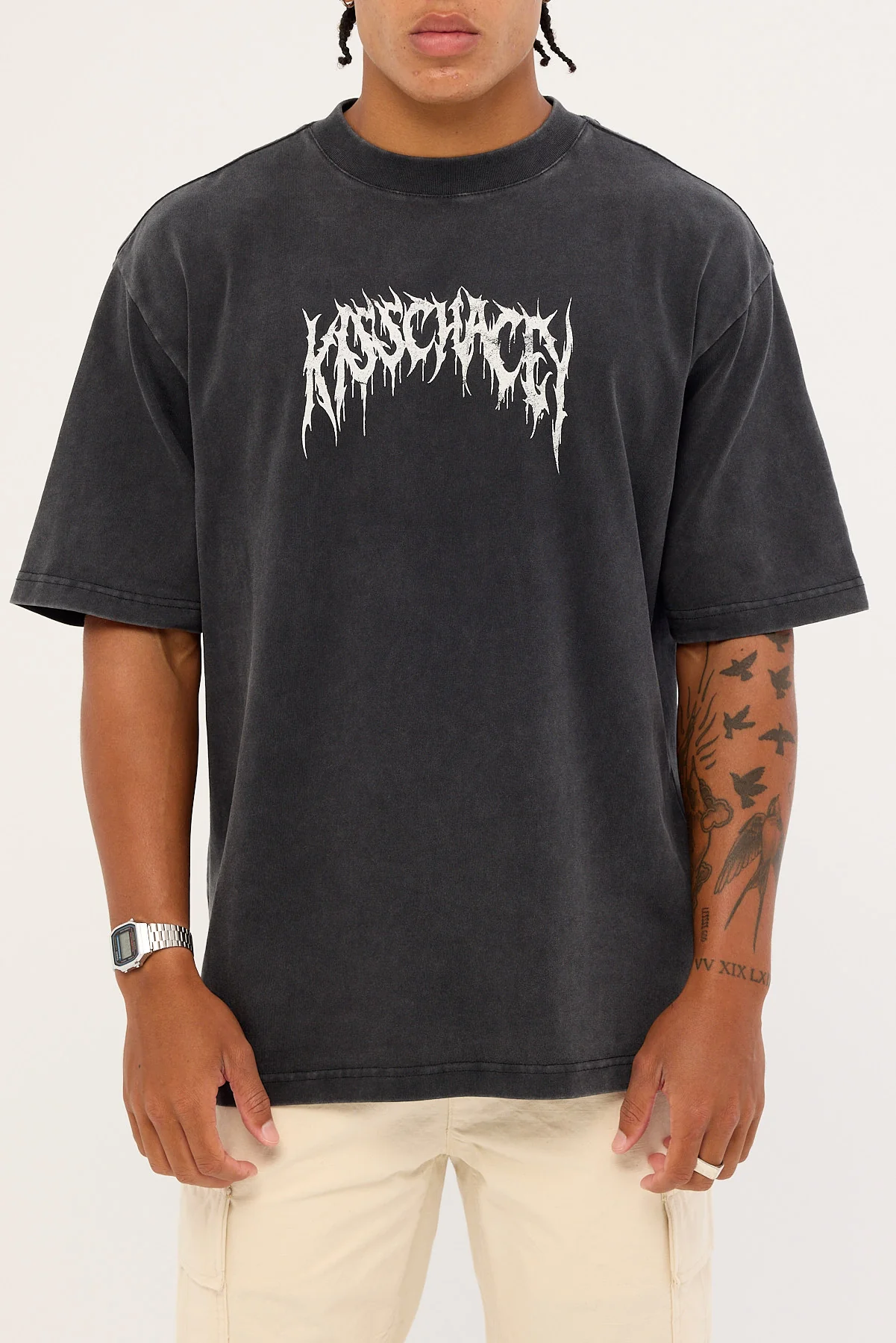 Kiss Chacey Cagey Oversized Tee Mineral Black - Image 7