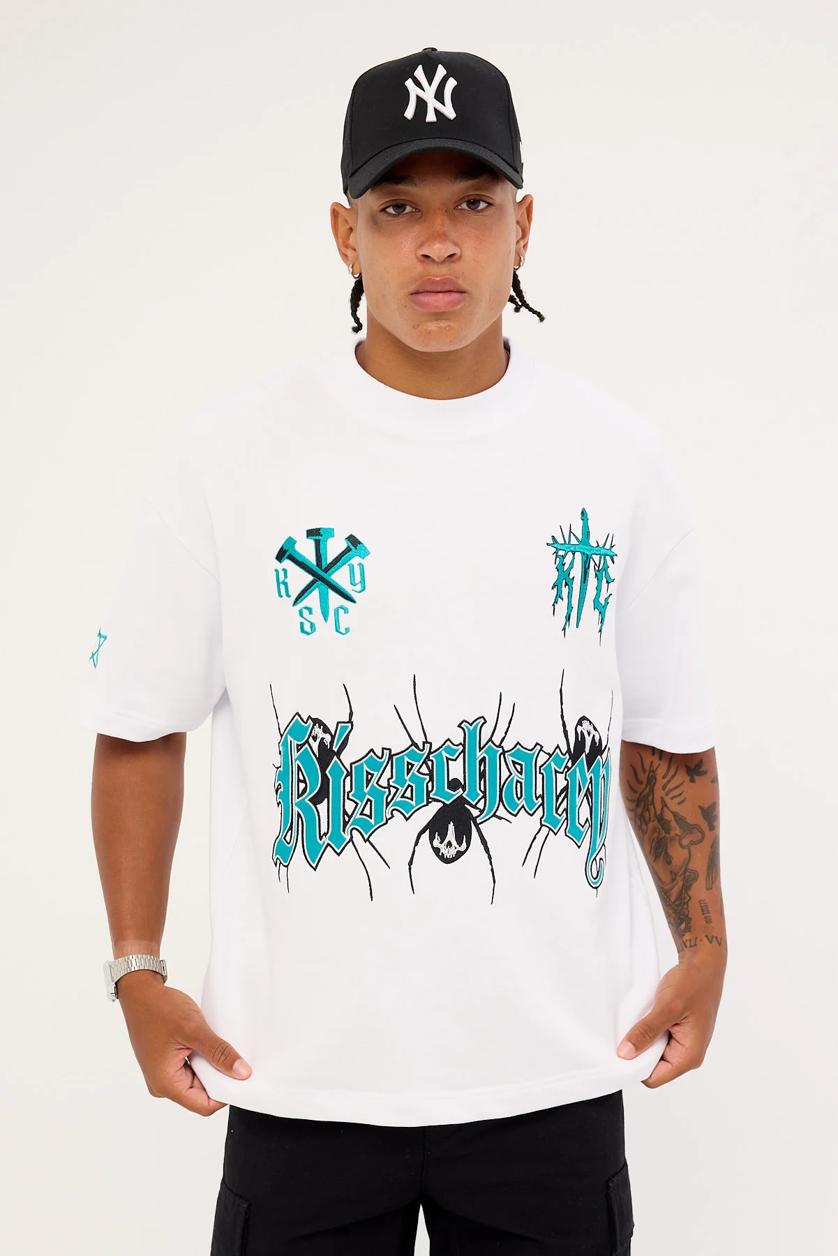 Kiss Chacey Fragments Loopback Street Tee Optical White