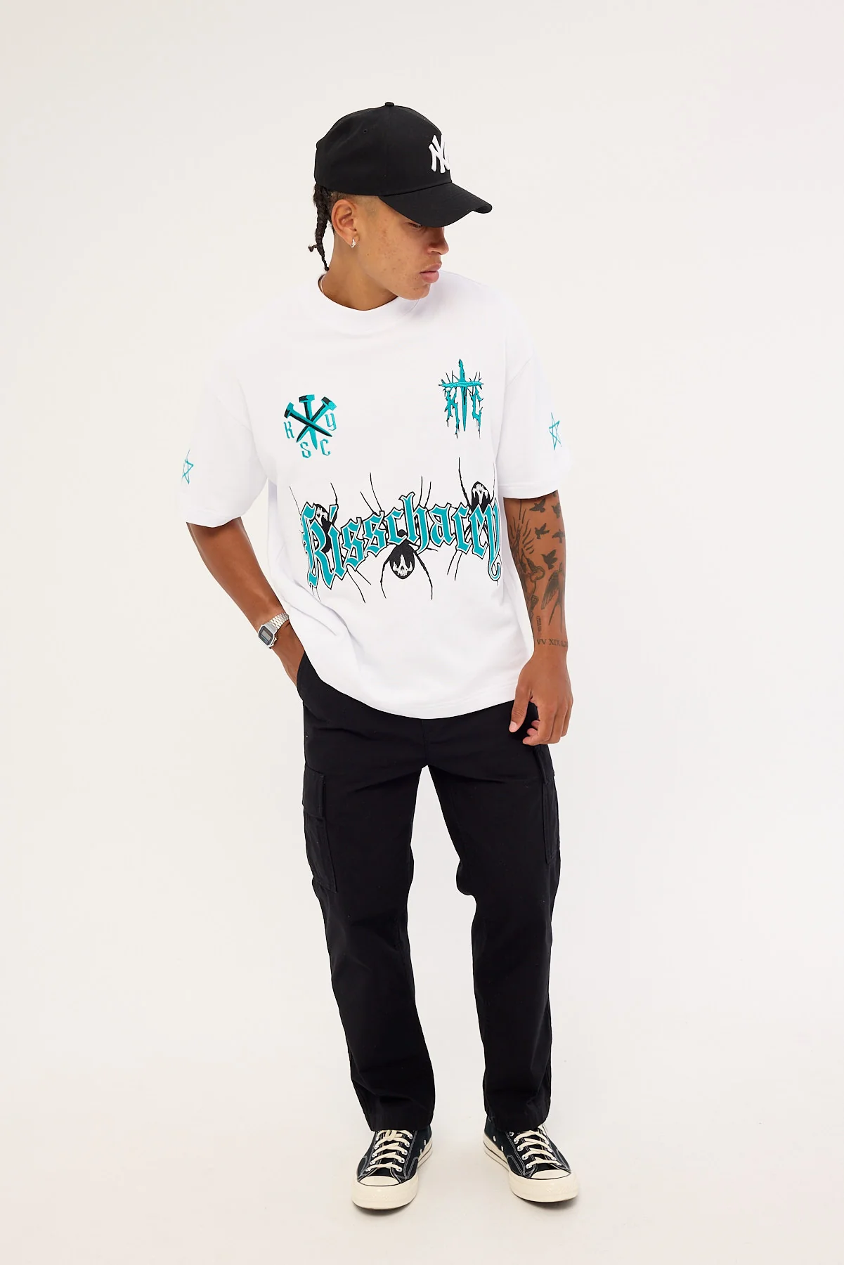Kiss Chacey Fragments Loopback Street Tee Optical White - Image 2