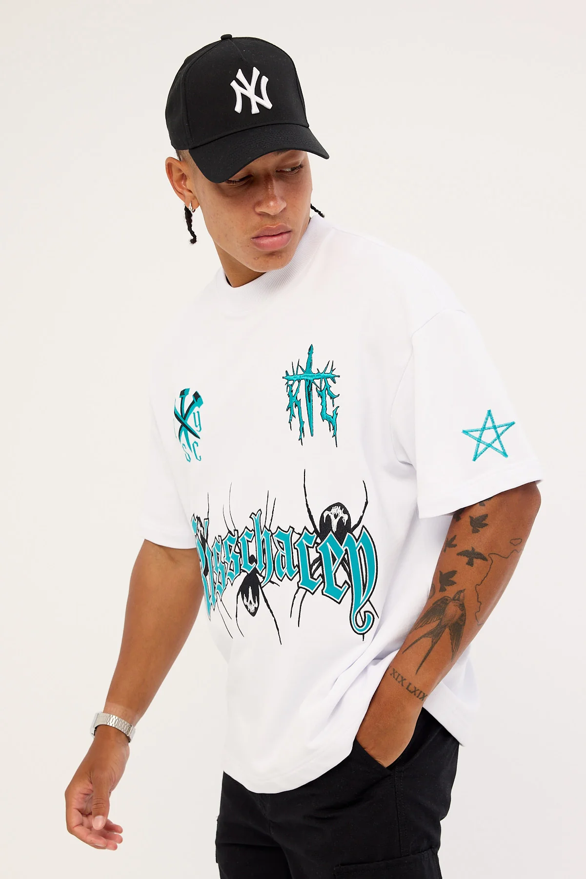 Kiss Chacey Fragments Loopback Street Tee Optical White - Image 3