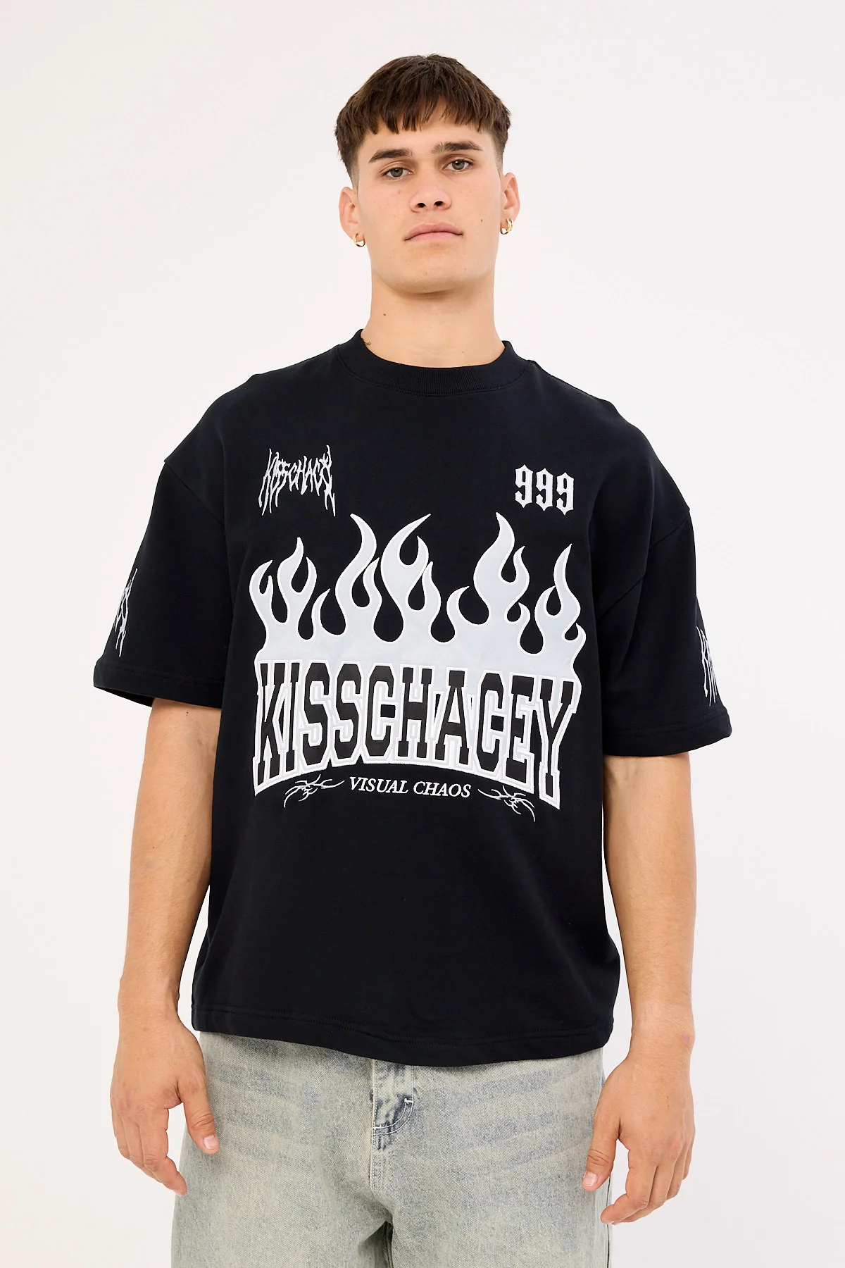 Kiss Chacey Highway Loopback Street Tee Anthracite Black