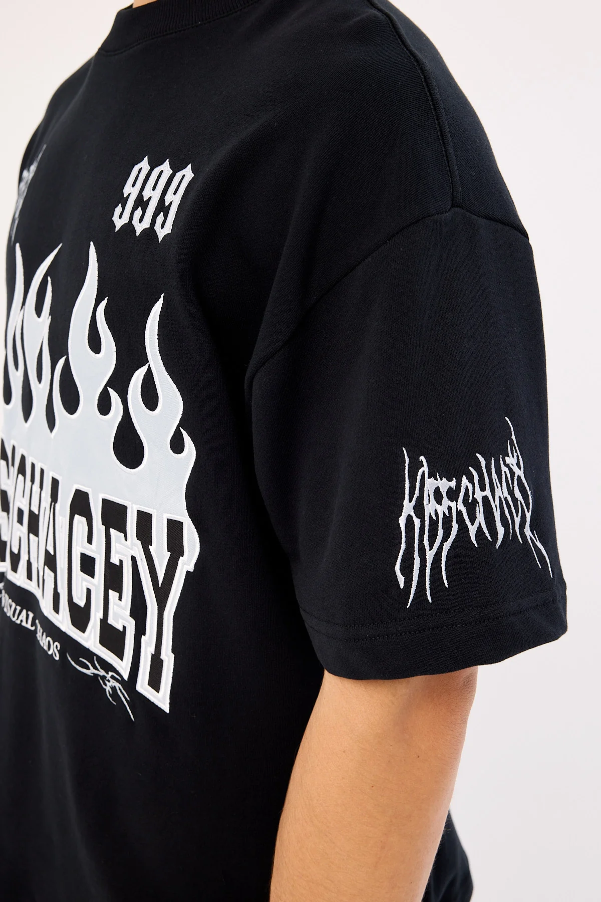 Kiss Chacey Highway Loopback Street Tee Anthracite Black - Image 4