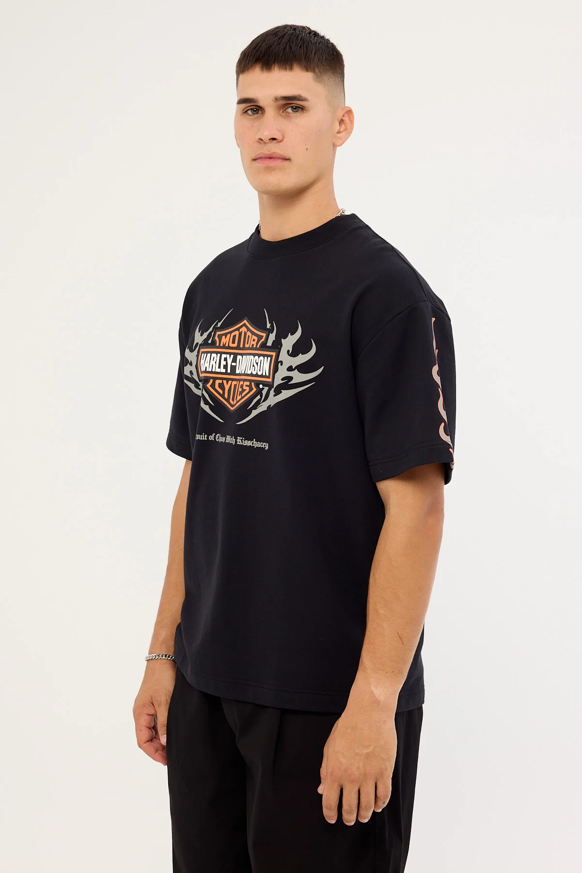 Kiss Chacey KSCY x Harley Davidson Clutch Street Loopback Tee Jet Black - Image 4