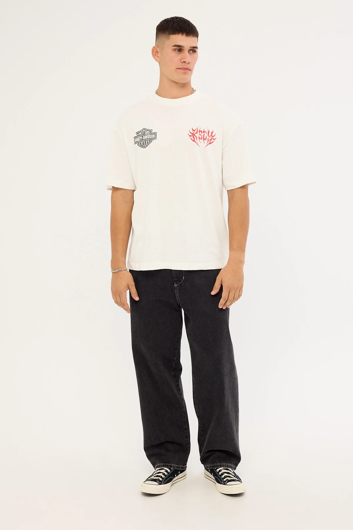 Kiss Chacey KSCY x Harley Davidson Cruiser Street Tee Natural White - Image 2