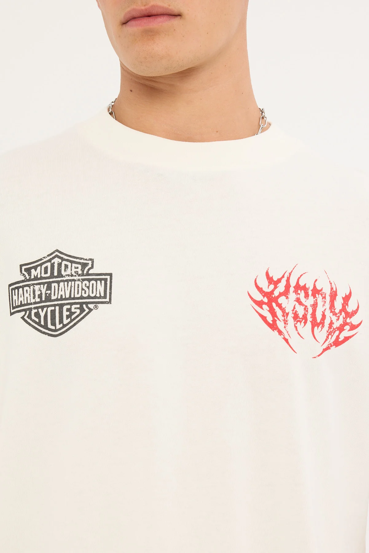 Kiss Chacey KSCY x Harley Davidson Cruiser Street Tee Natural White - Image 4