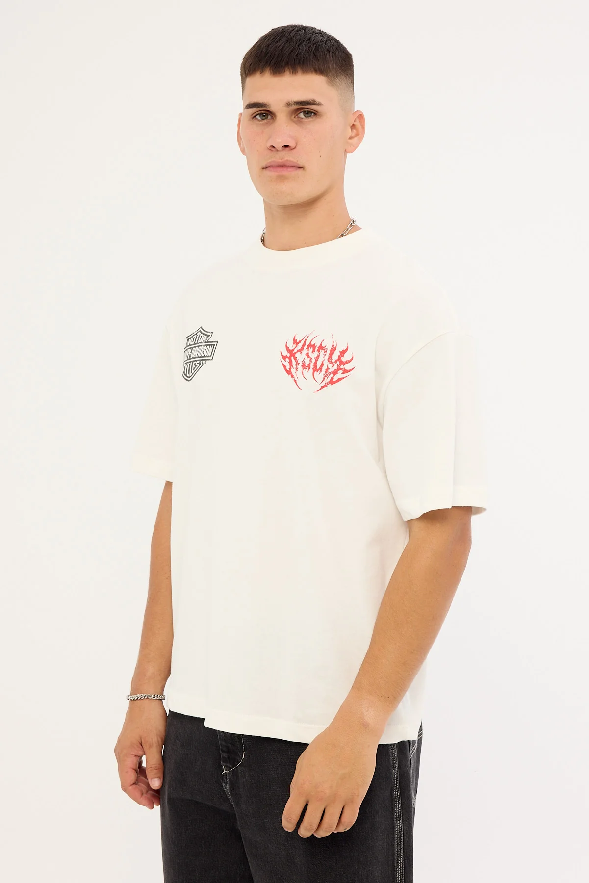 Kiss Chacey KSCY x Harley Davidson Cruiser Street Tee Natural White - Image 5