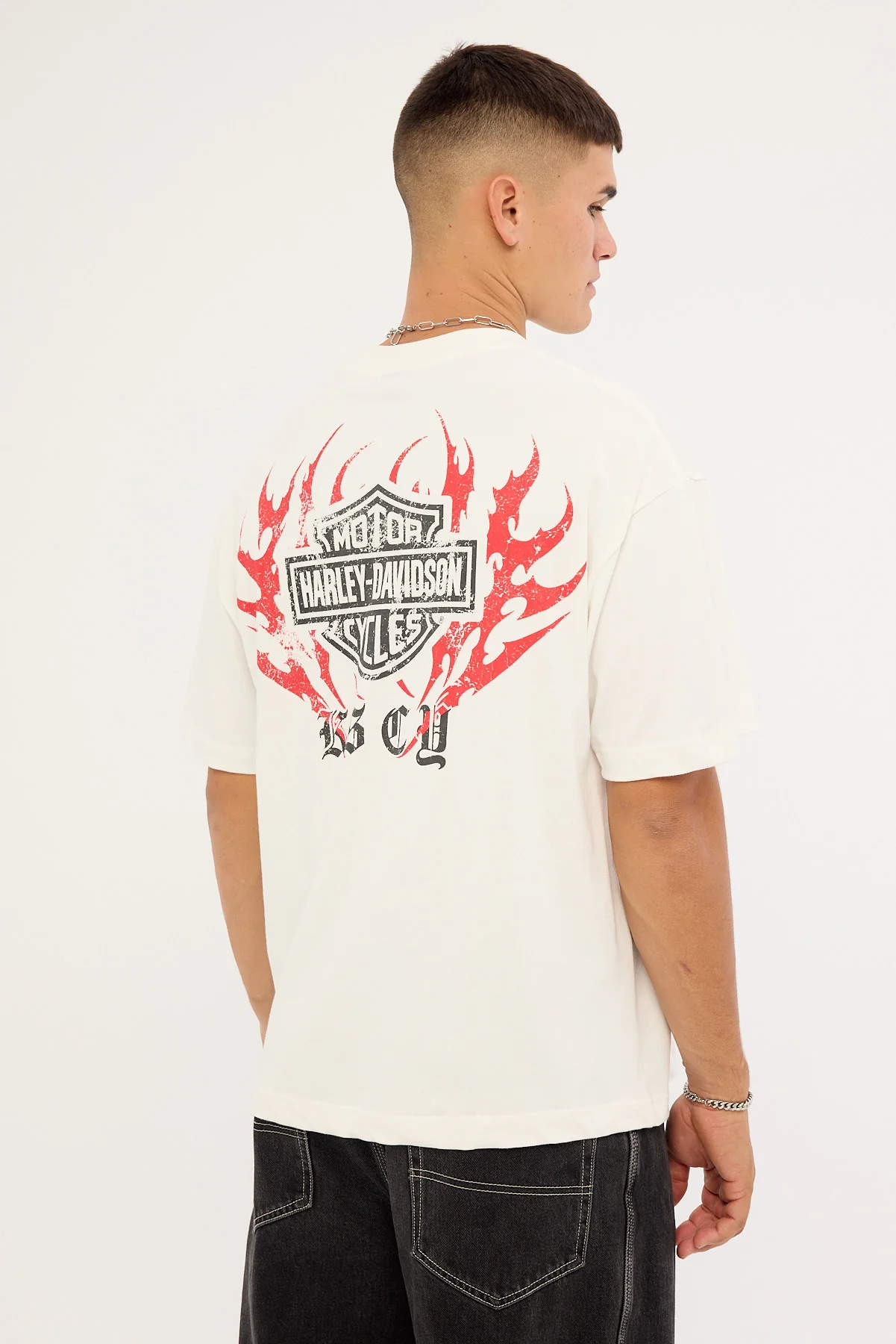 Kiss Chacey KSCY x Harley Davidson Cruiser Street Tee Natural White - Image 6