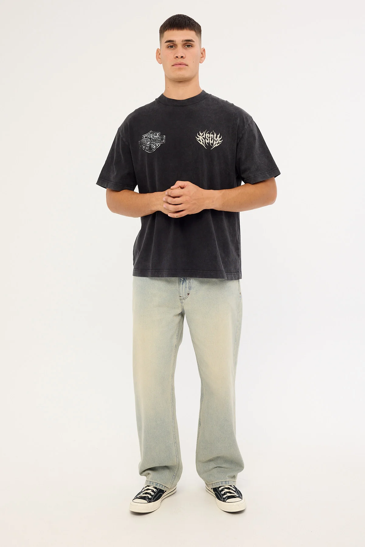 Kiss Chacey KSCY x Harley Davidson Resurgence Street Tee Snow Black - Image 2