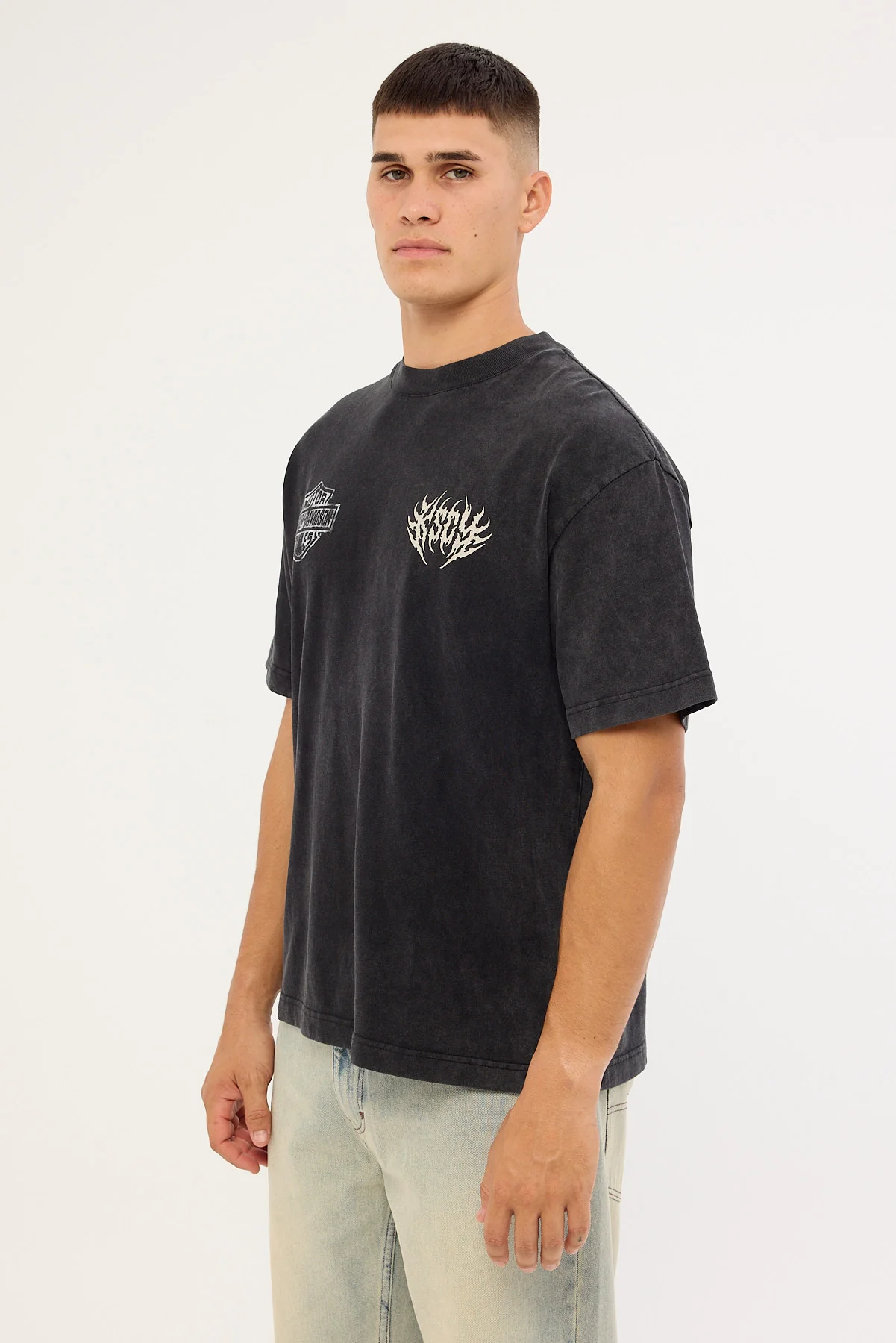 Kiss Chacey KSCY x Harley Davidson Resurgence Street Tee Snow Black - Image 5