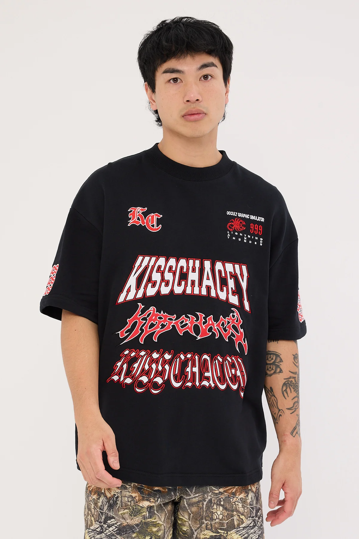 Kiss Chacey Motion Loopback Street Tee Anthracite Black - Image 3