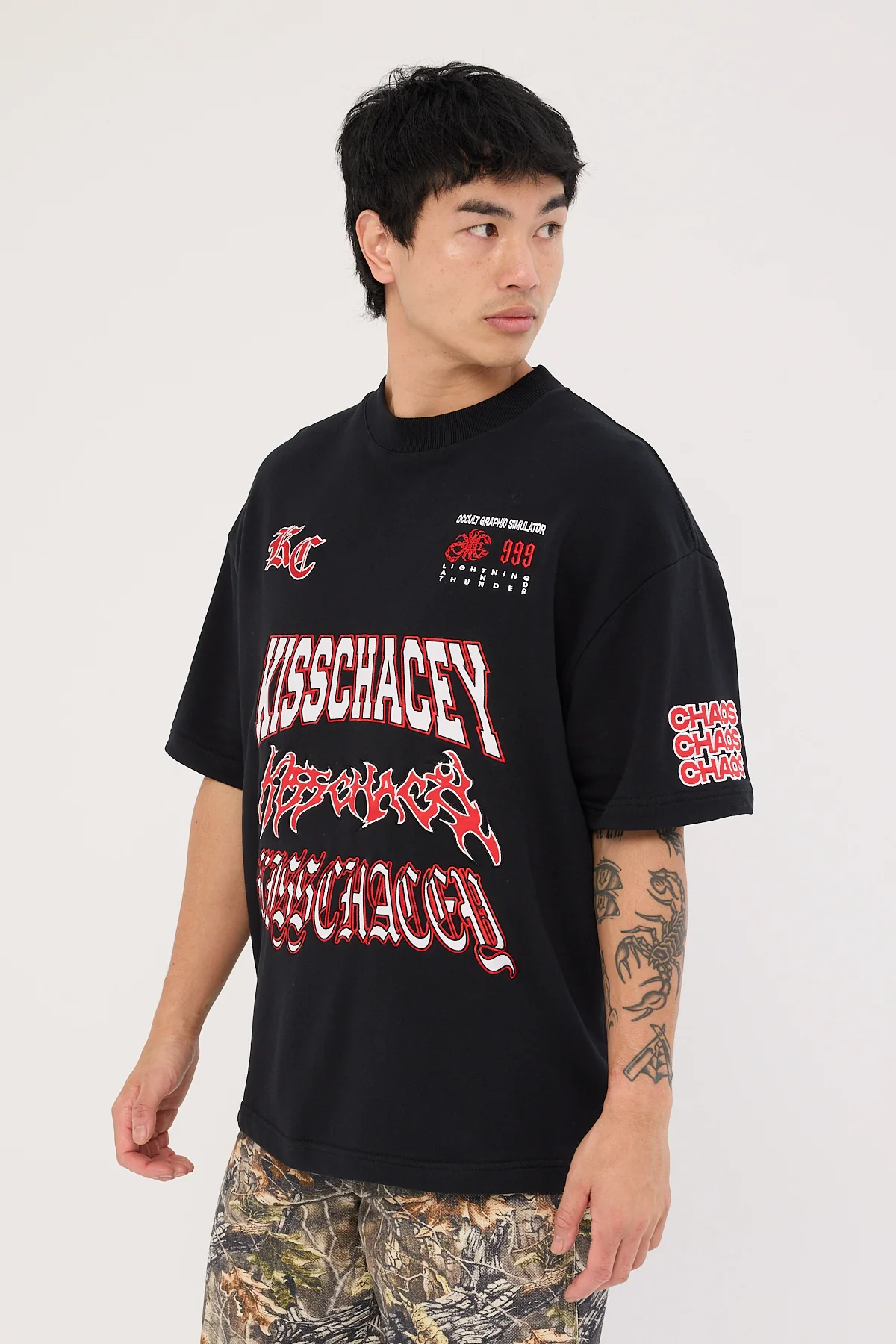 Kiss Chacey Motion Loopback Street Tee Anthracite Black - Image 4