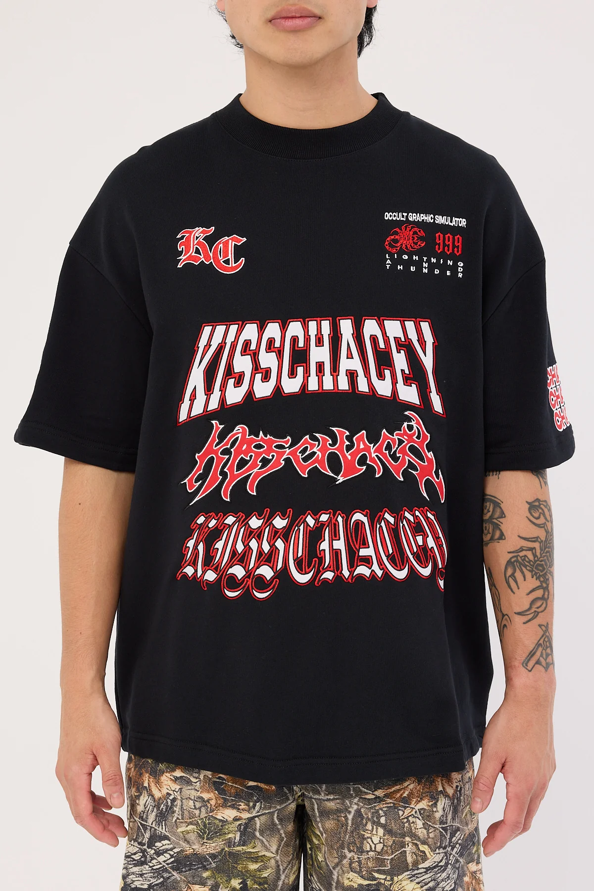 Kiss Chacey Motion Loopback Street Tee Anthracite Black - Image 8