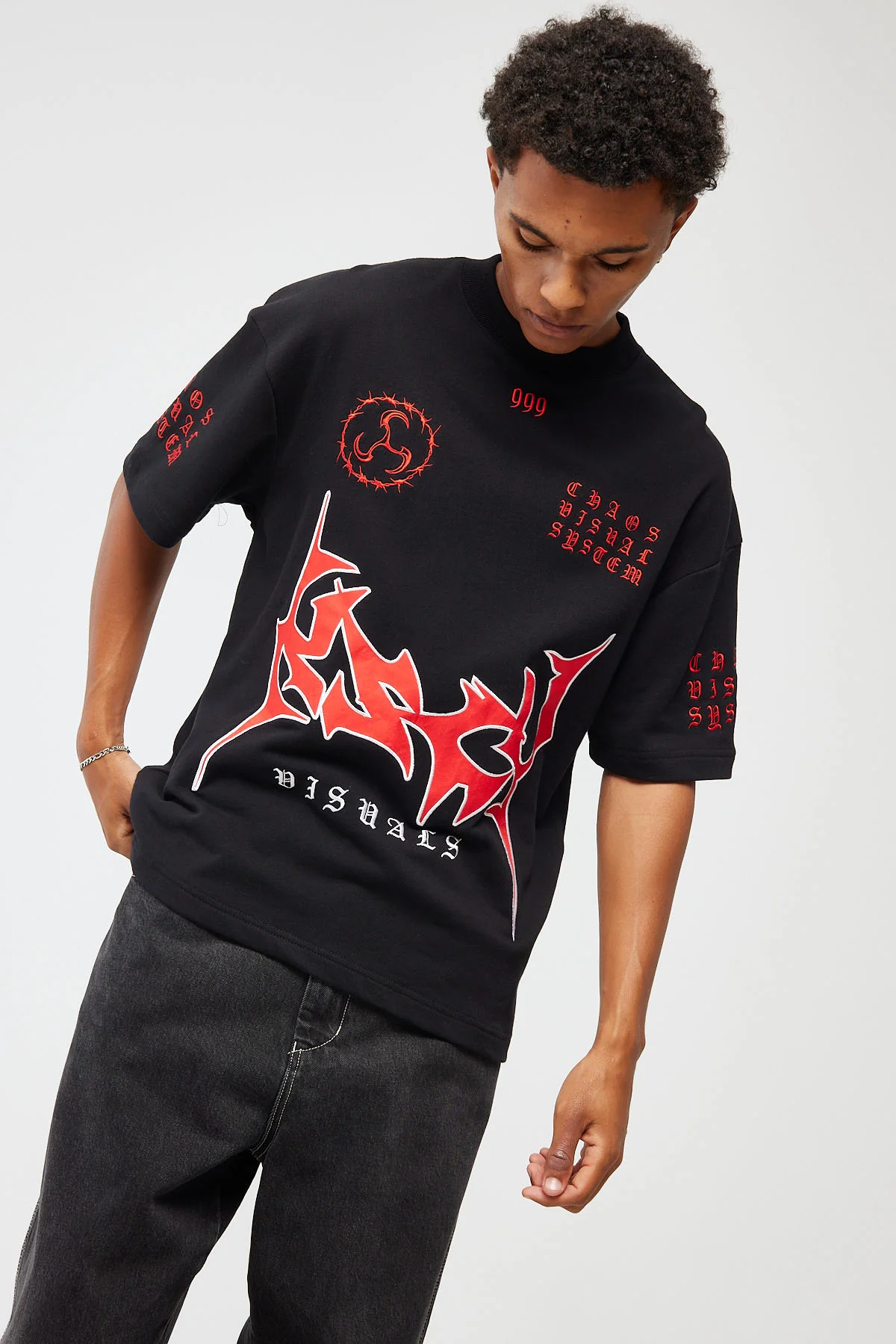 Kiss Chacey Obsidian Loopback Street Tee Jet Black - Image 3