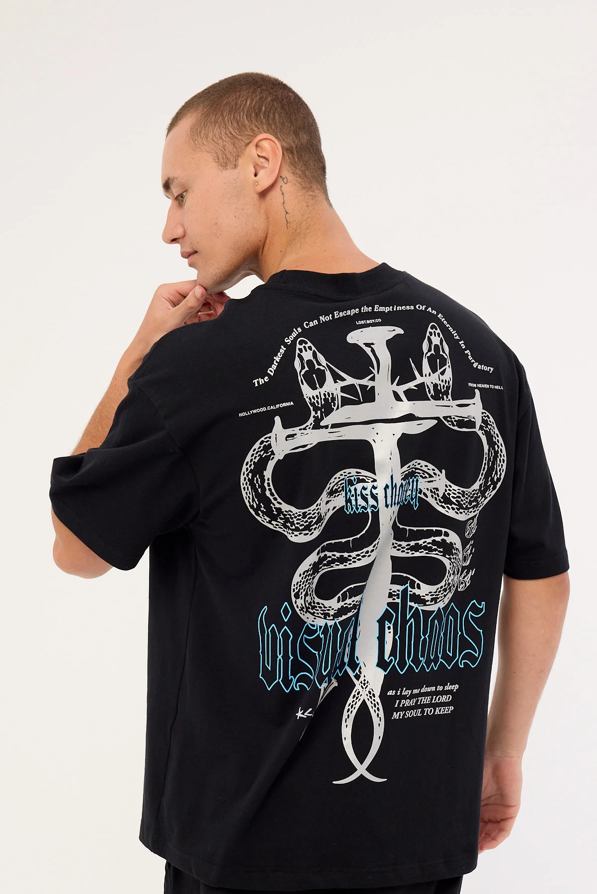 Kiss Chacey Pray Soul Street Tee Jet Black
