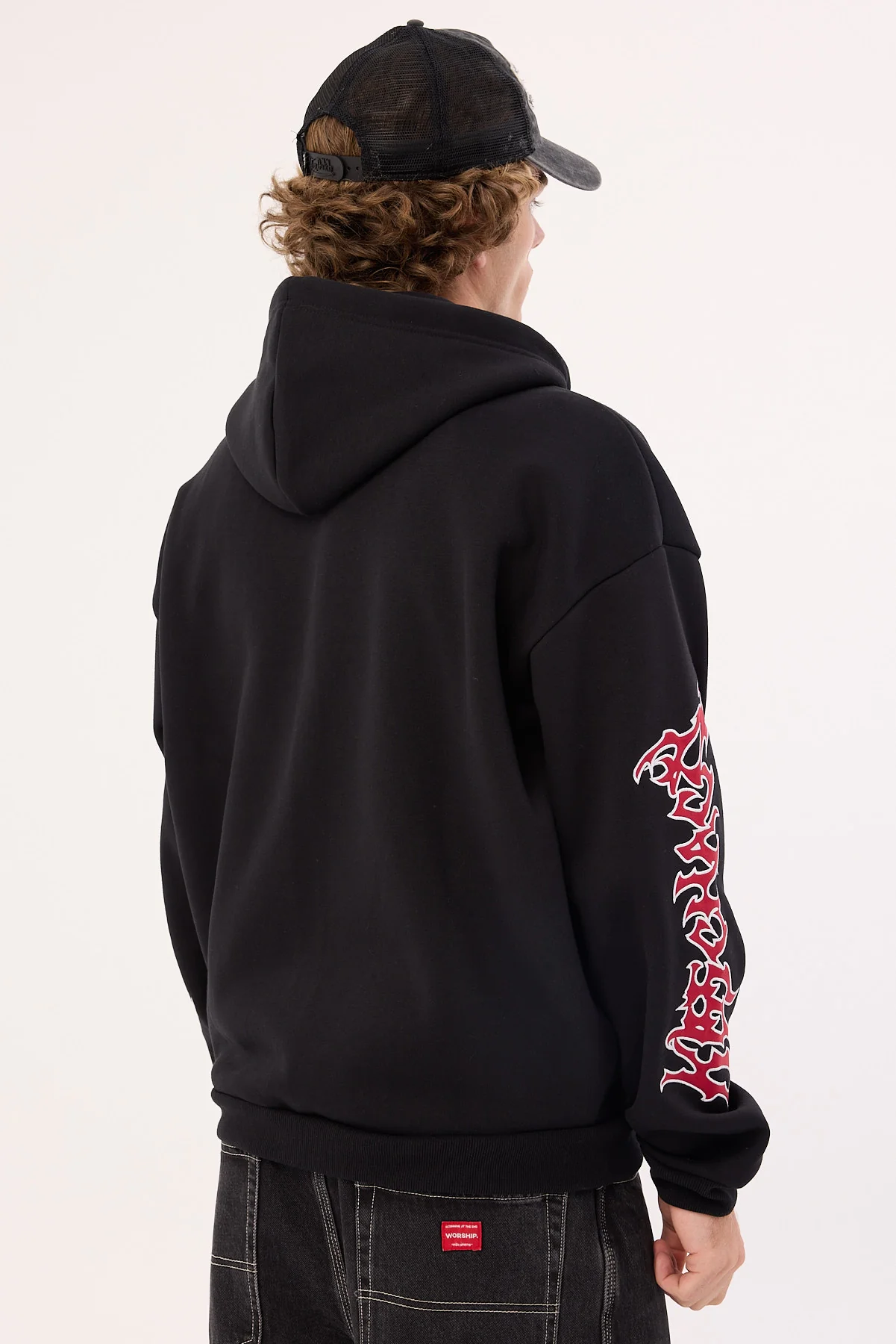 Kiss Chacey Razor Zip Through Hoodie Black - Image 5