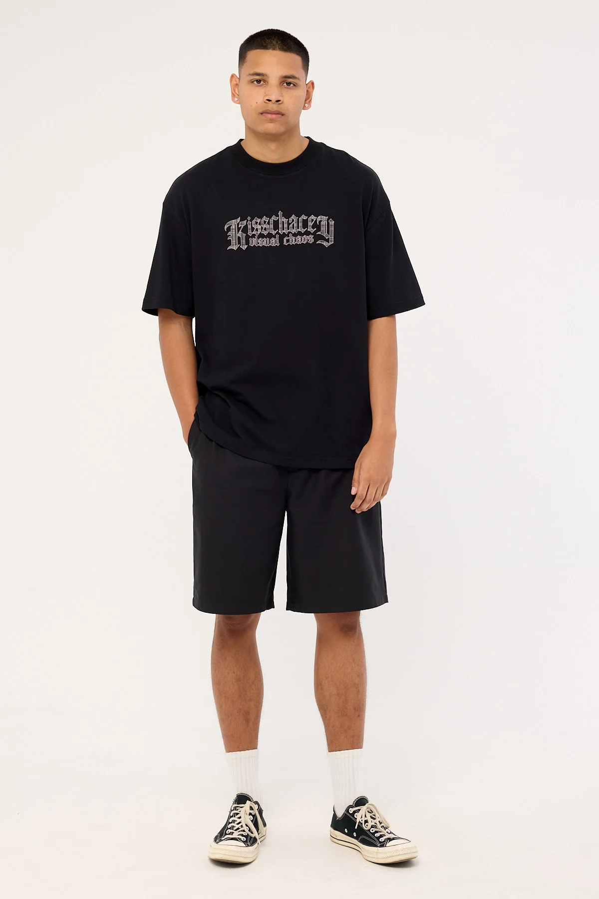 Kiss Chacey Scripture Street Tee Jet Black - Image 2