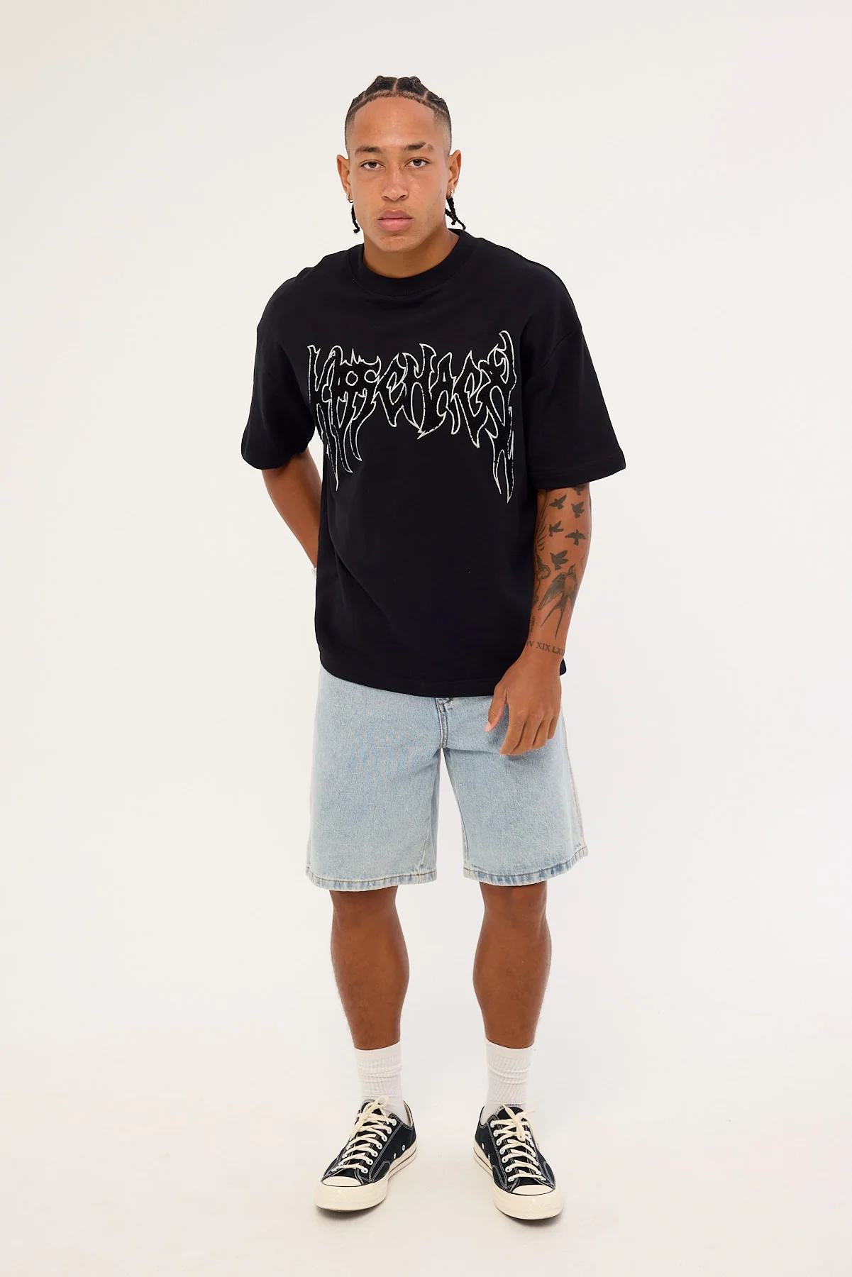 Kiss Chacey Scyth Loopback Street Tee Jet Black - Image 2
