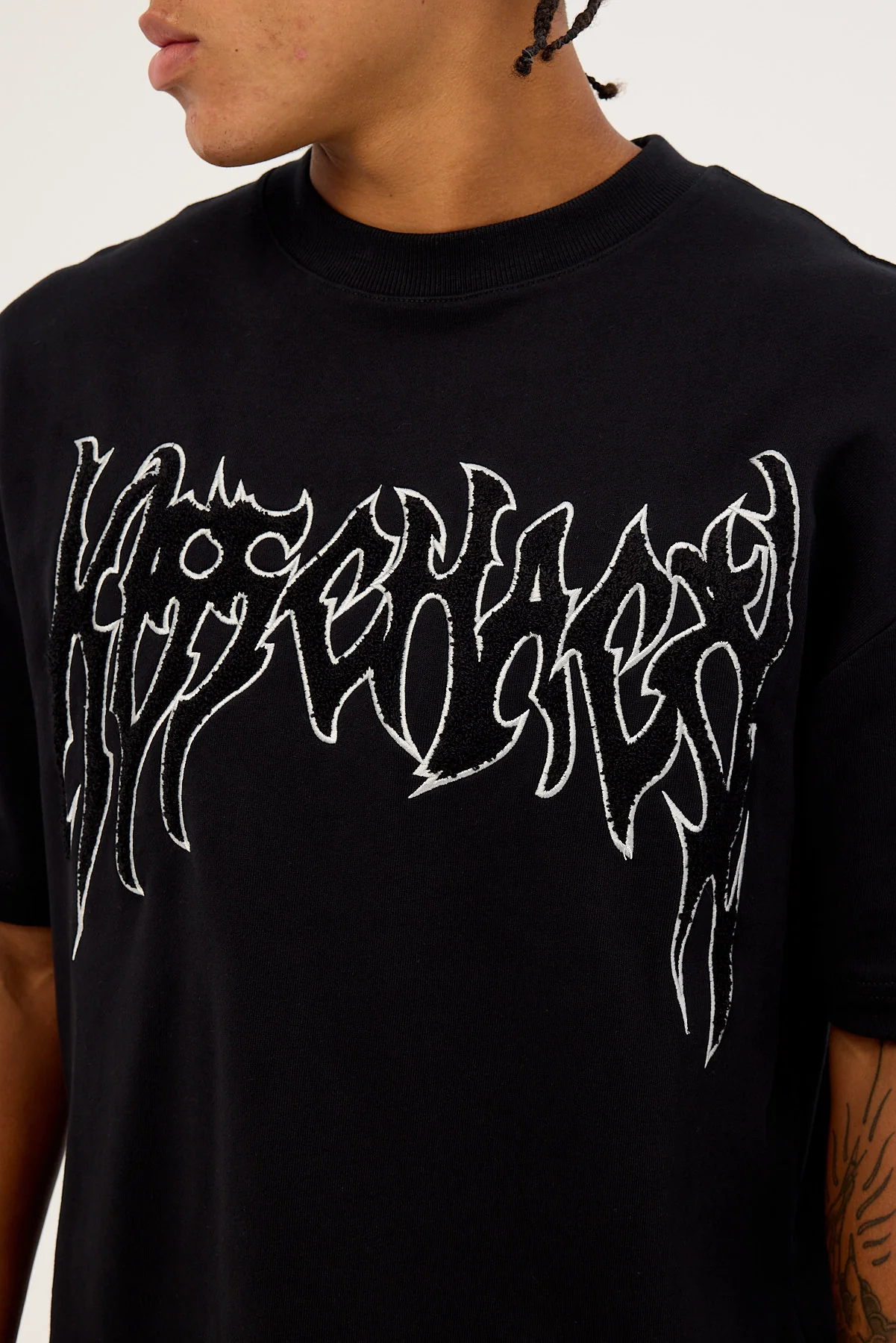 Kiss Chacey Scyth Loopback Street Tee Jet Black - Image 5