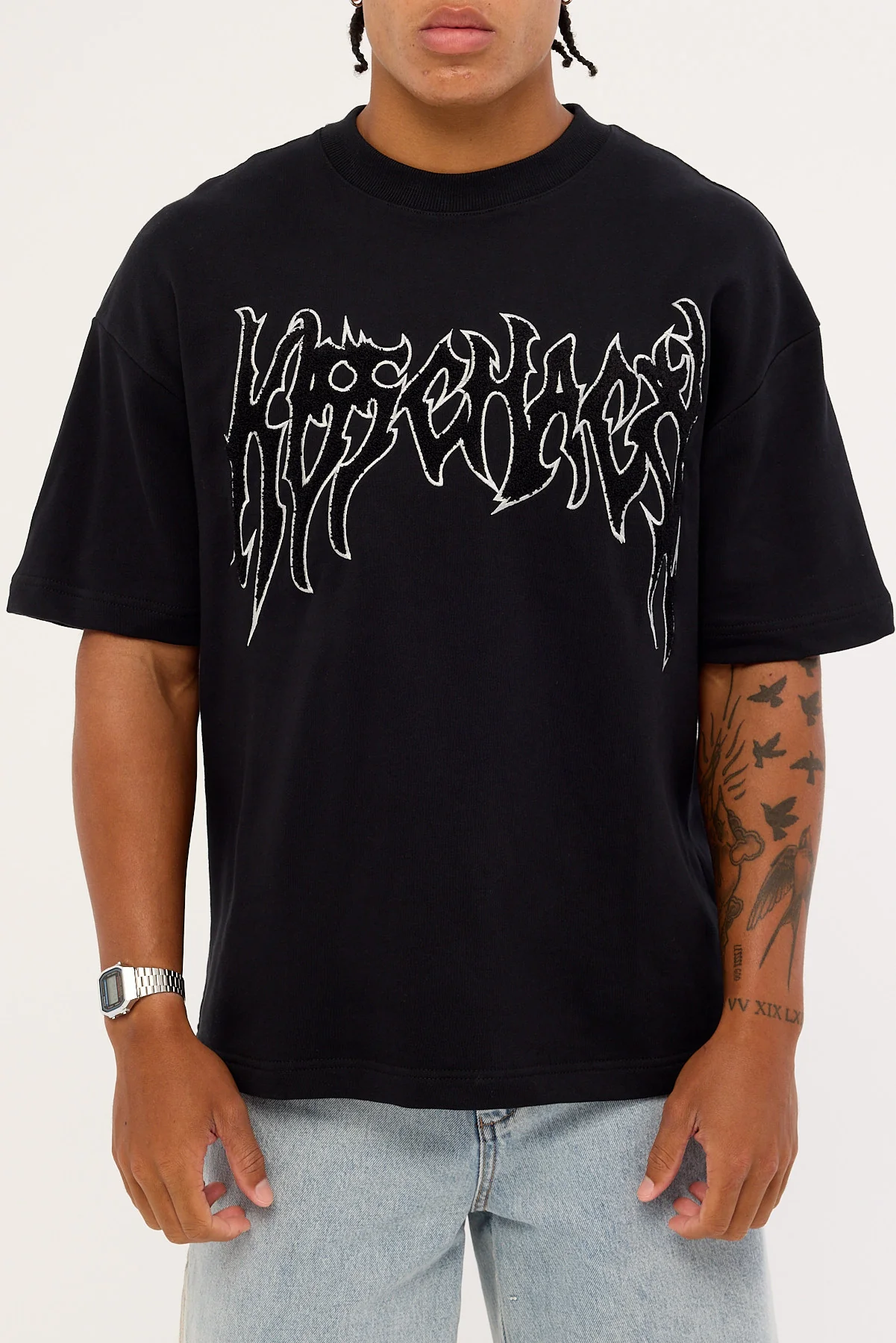 Kiss Chacey Scyth Loopback Street Tee Jet Black - Image 6