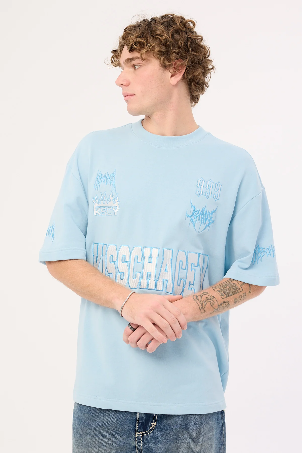 Kiss Chacey Slasher Street Tee Baby Blue - Image 3