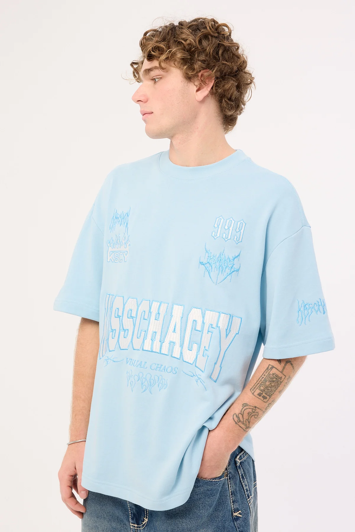 Kiss Chacey Slasher Street Tee Baby Blue - Image 5